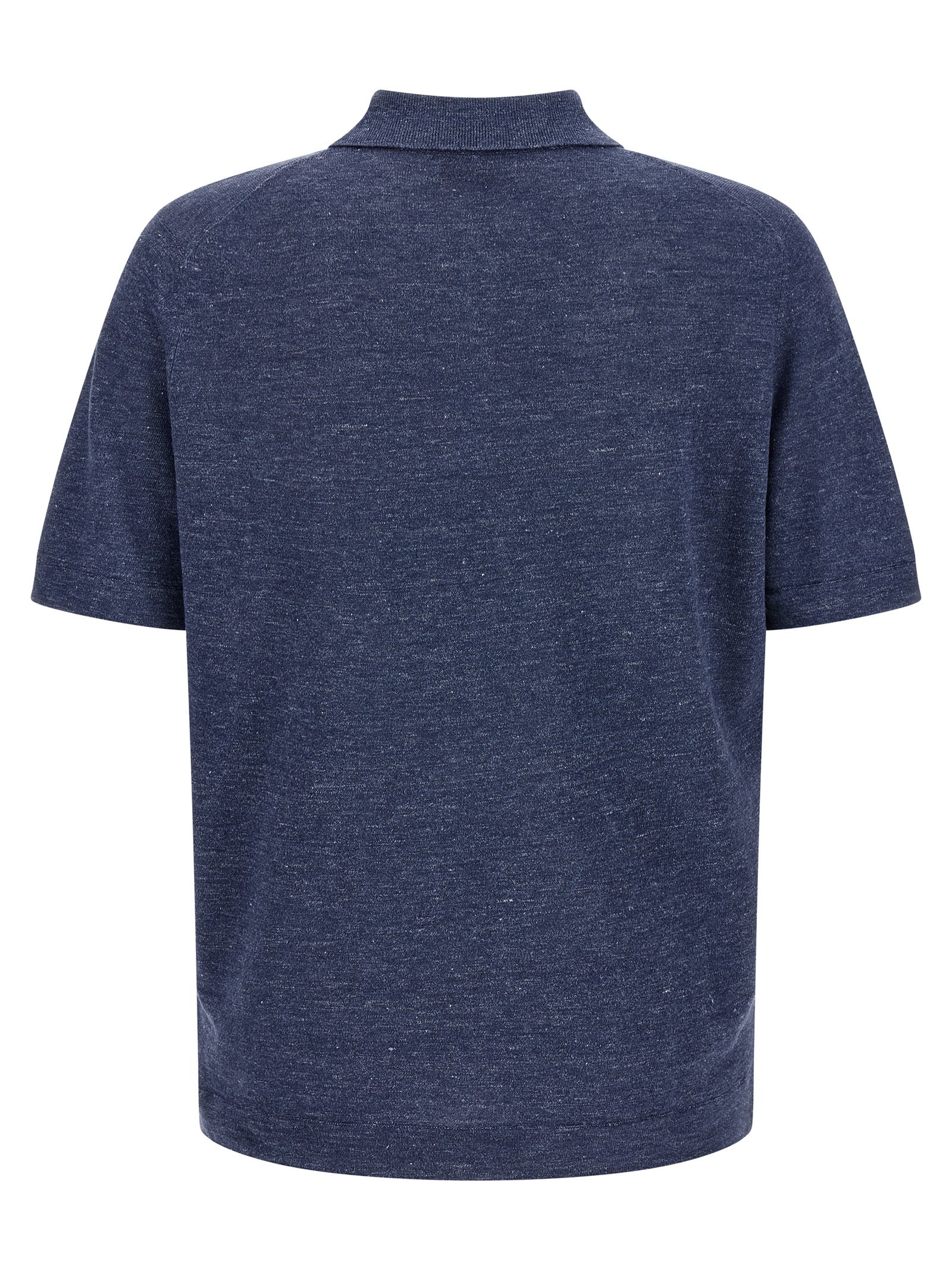 Brunello Cucinelli Men's Linen Cotton Polo Shirt
