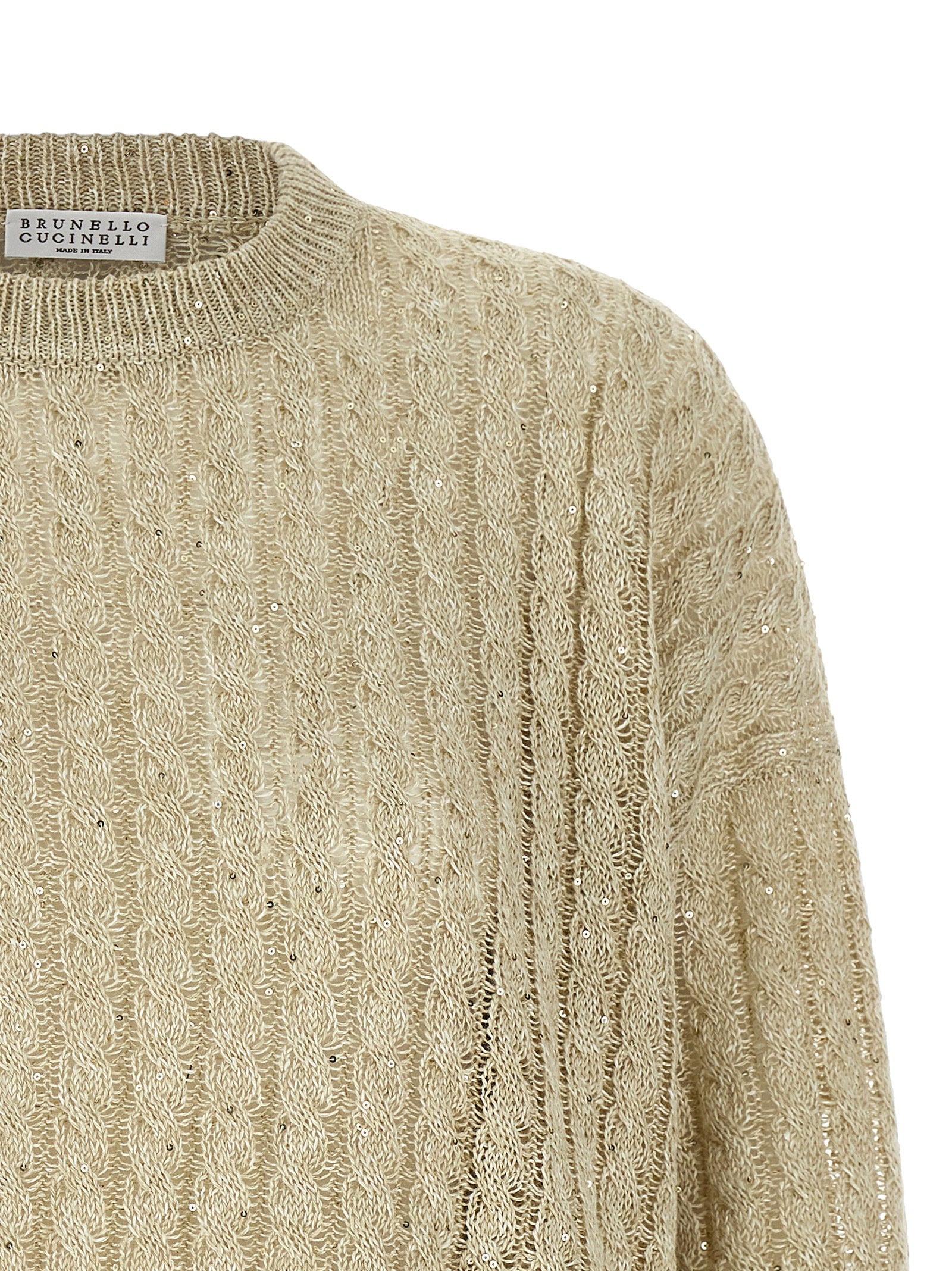 Brunello Cucinelli Women's Dazzling Cable Sweater