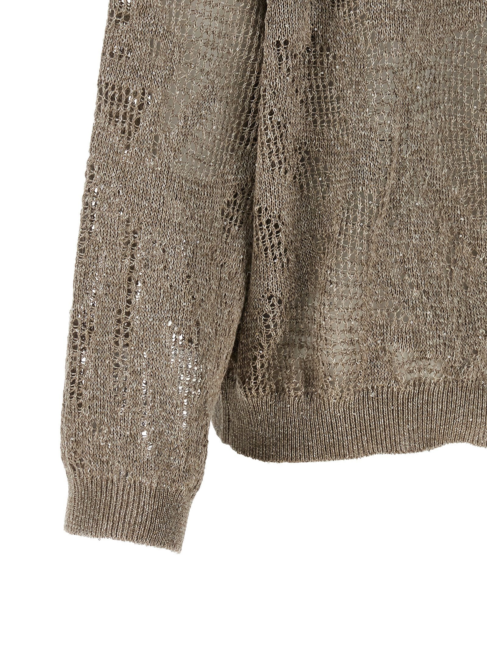 Brunello Cucinelli Women's Openwork Hooded Sweater