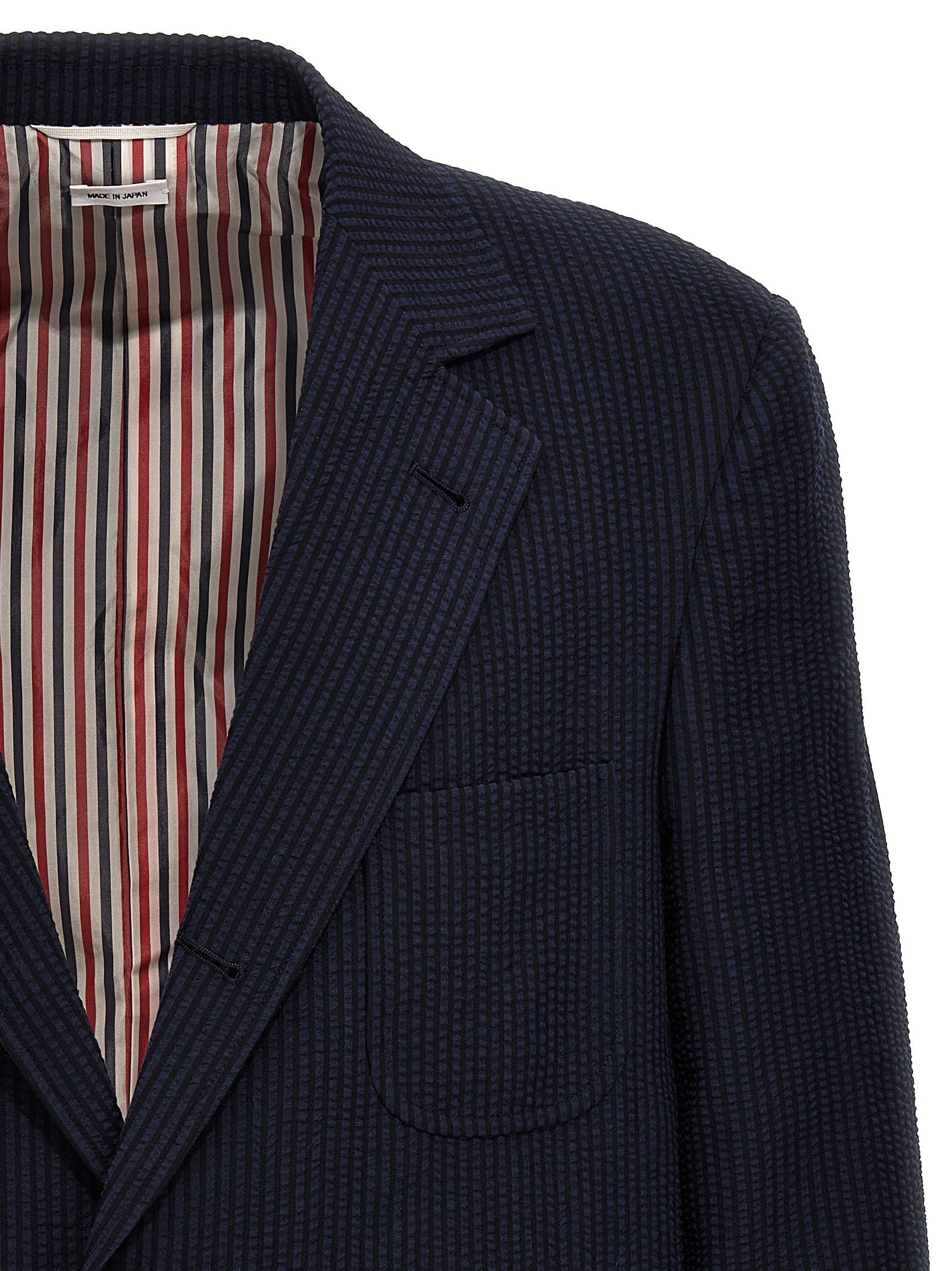Thom Browne Men's Single-Breasted Seersucker Blazer
