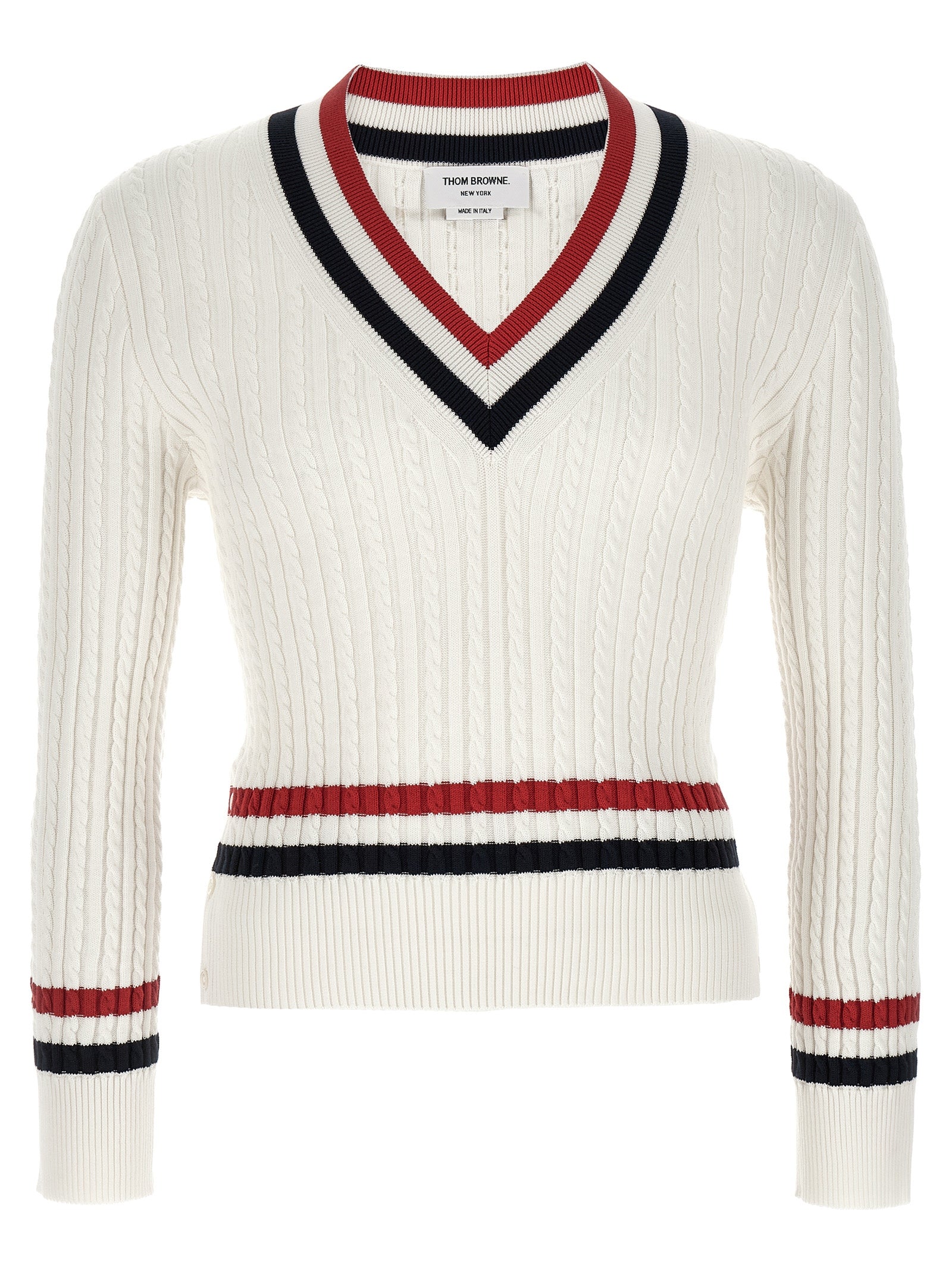 Thom Browne Men's Rwb Intarsia Sweater
