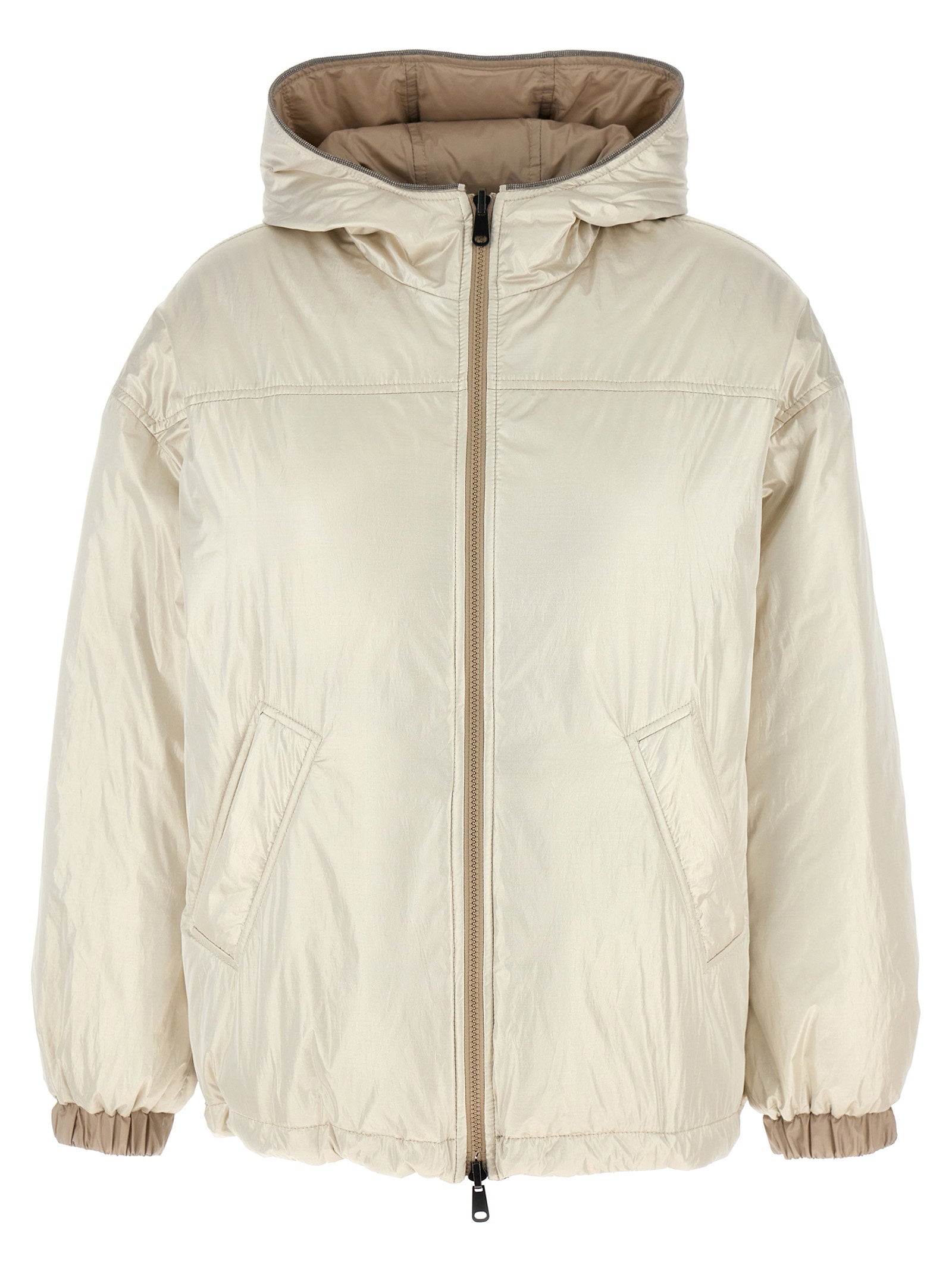 Brunello Cucinelli Women's Laminated Reversible Down Jacket
