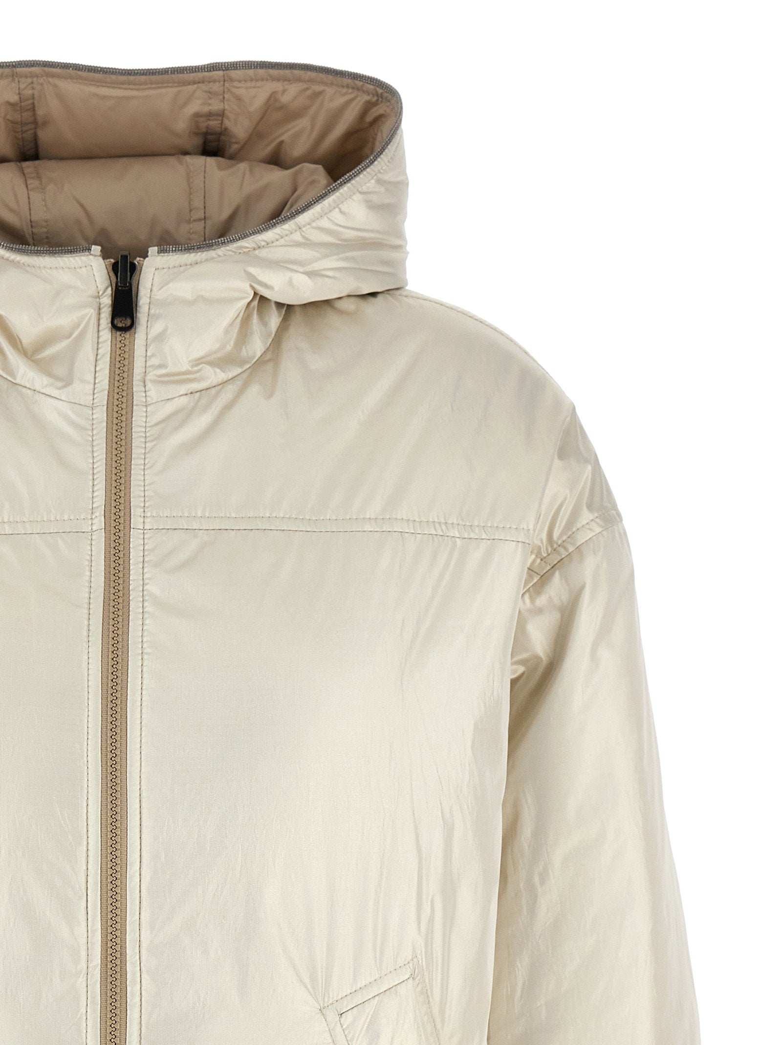 Brunello Cucinelli Women's Laminated Reversible Down Jacket