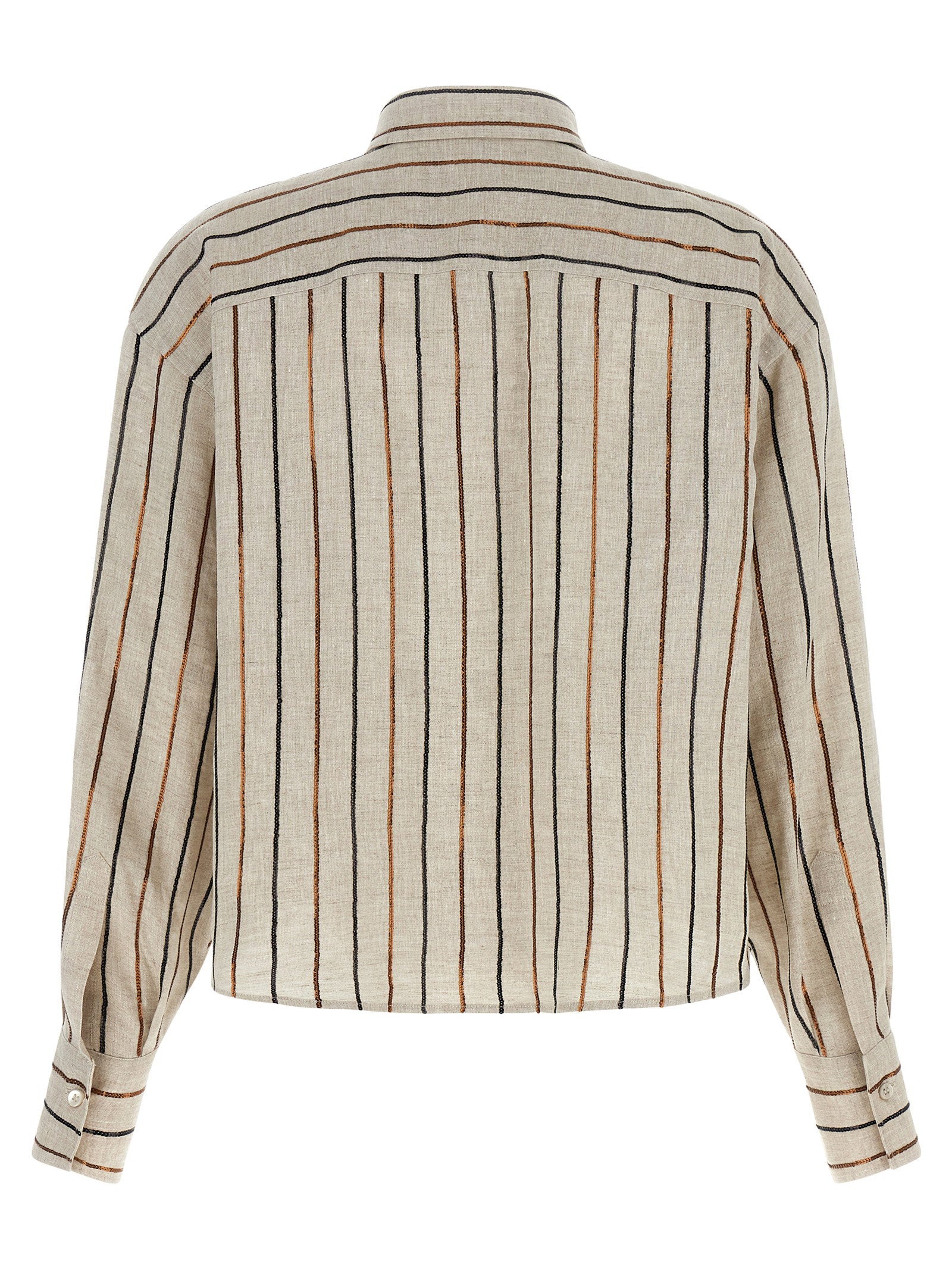 Brunello Cucinelli Women's Sparkling Stripes Shirt