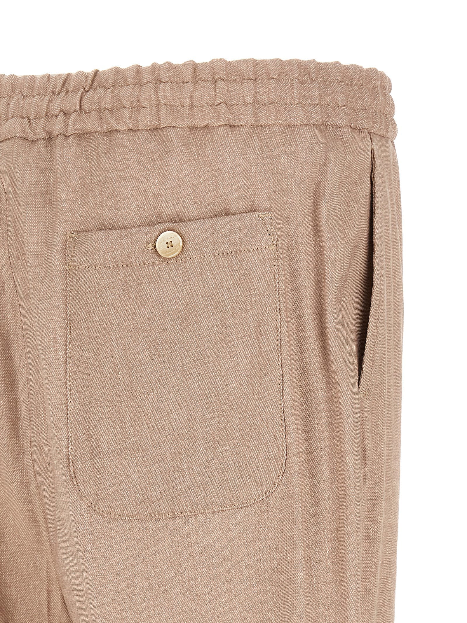 Etro Men's Flamed Linen Joggers