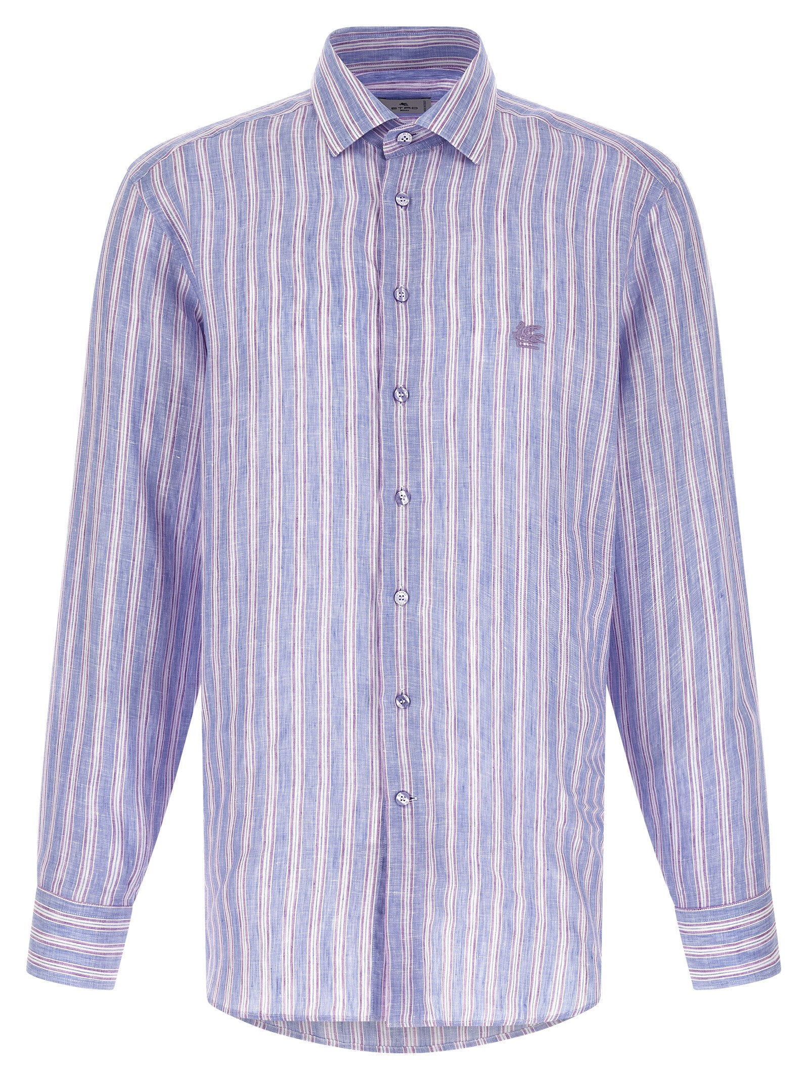 Etro Men's Striped Linen Shirt