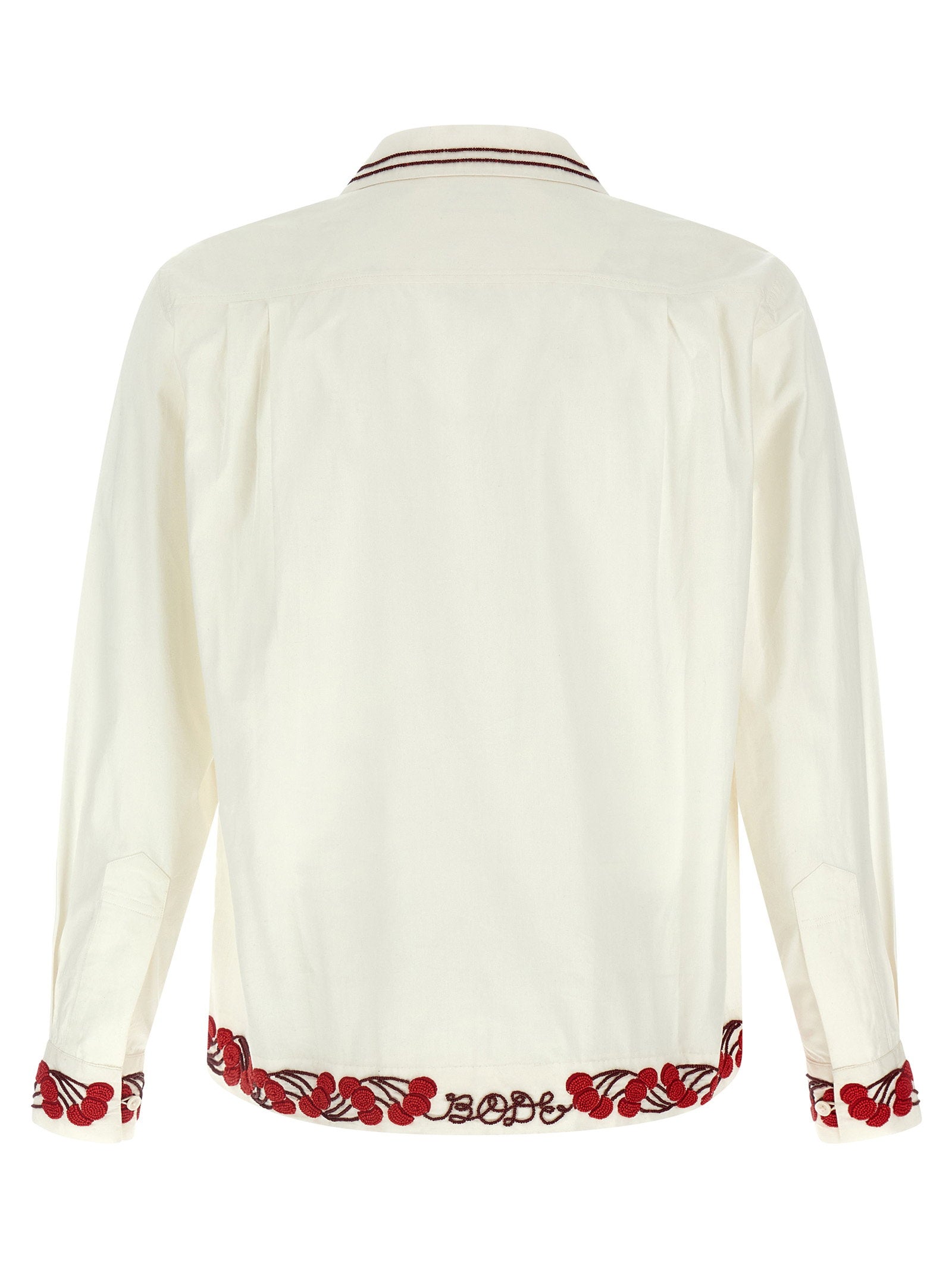 Bode Men's Cherry Lane Beaded Shirt