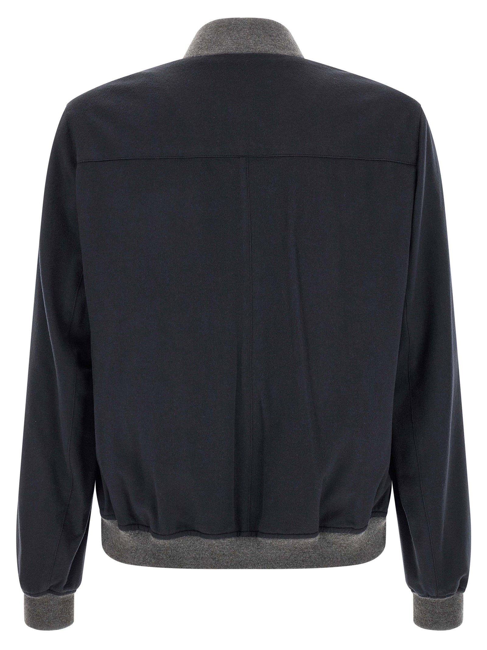 Brunello Cucinelli Men's Light Flannel Bomber Jacket