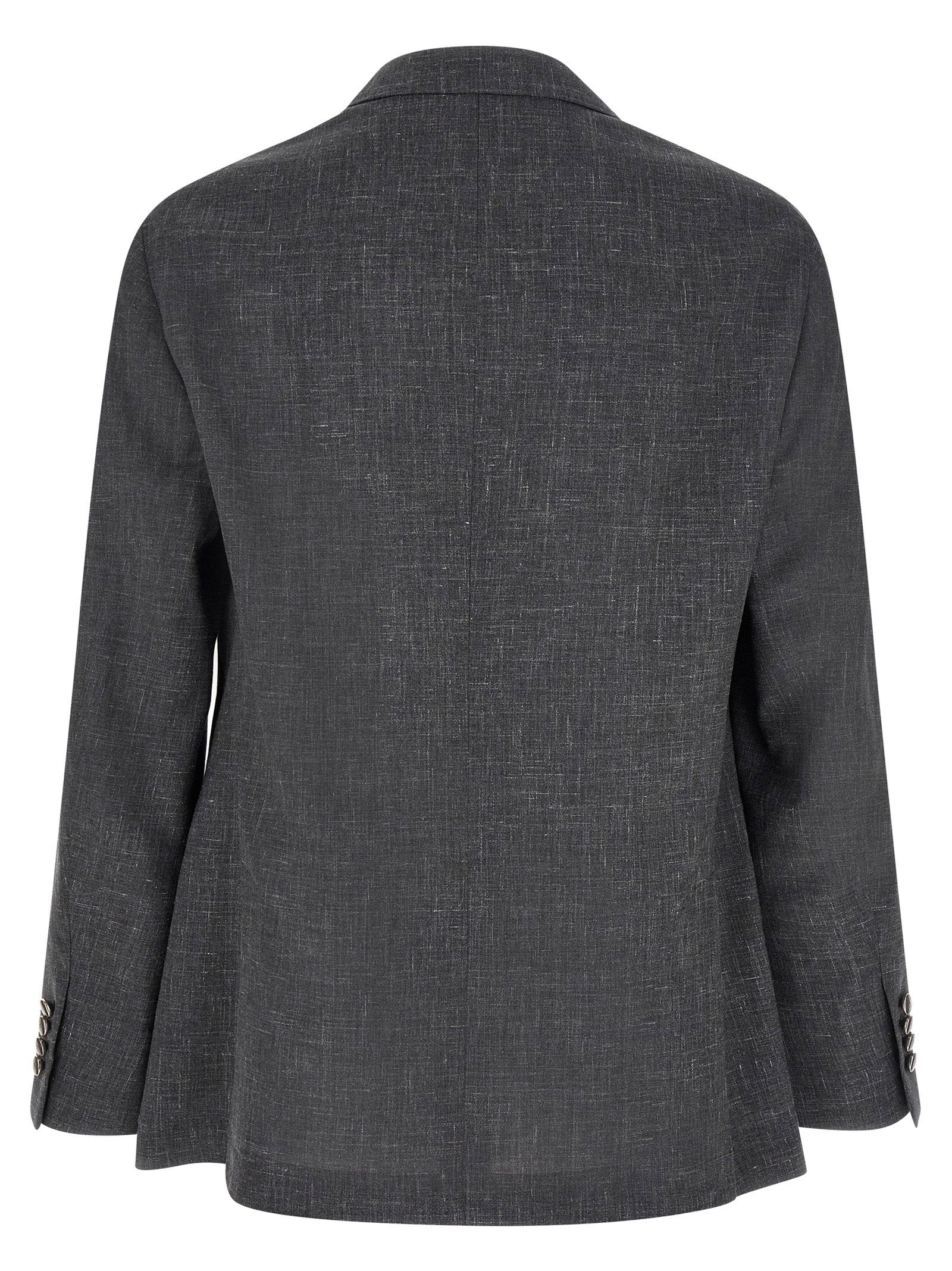 Brunello Cucinelli Men's Blazer Flamed Canvas Blazer