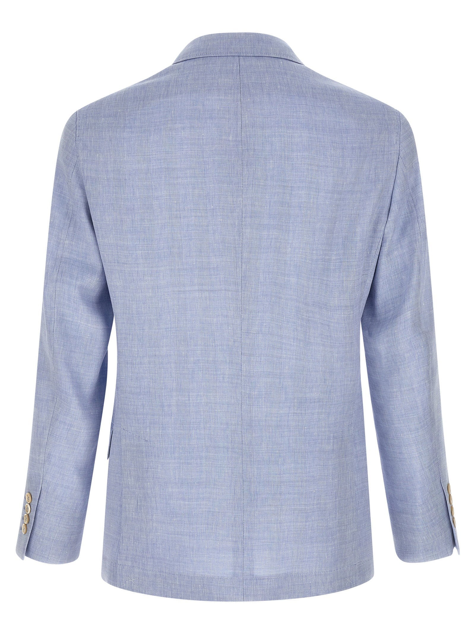 Brunello Cucinelli Men's Linen And Wool Chevron Blazer