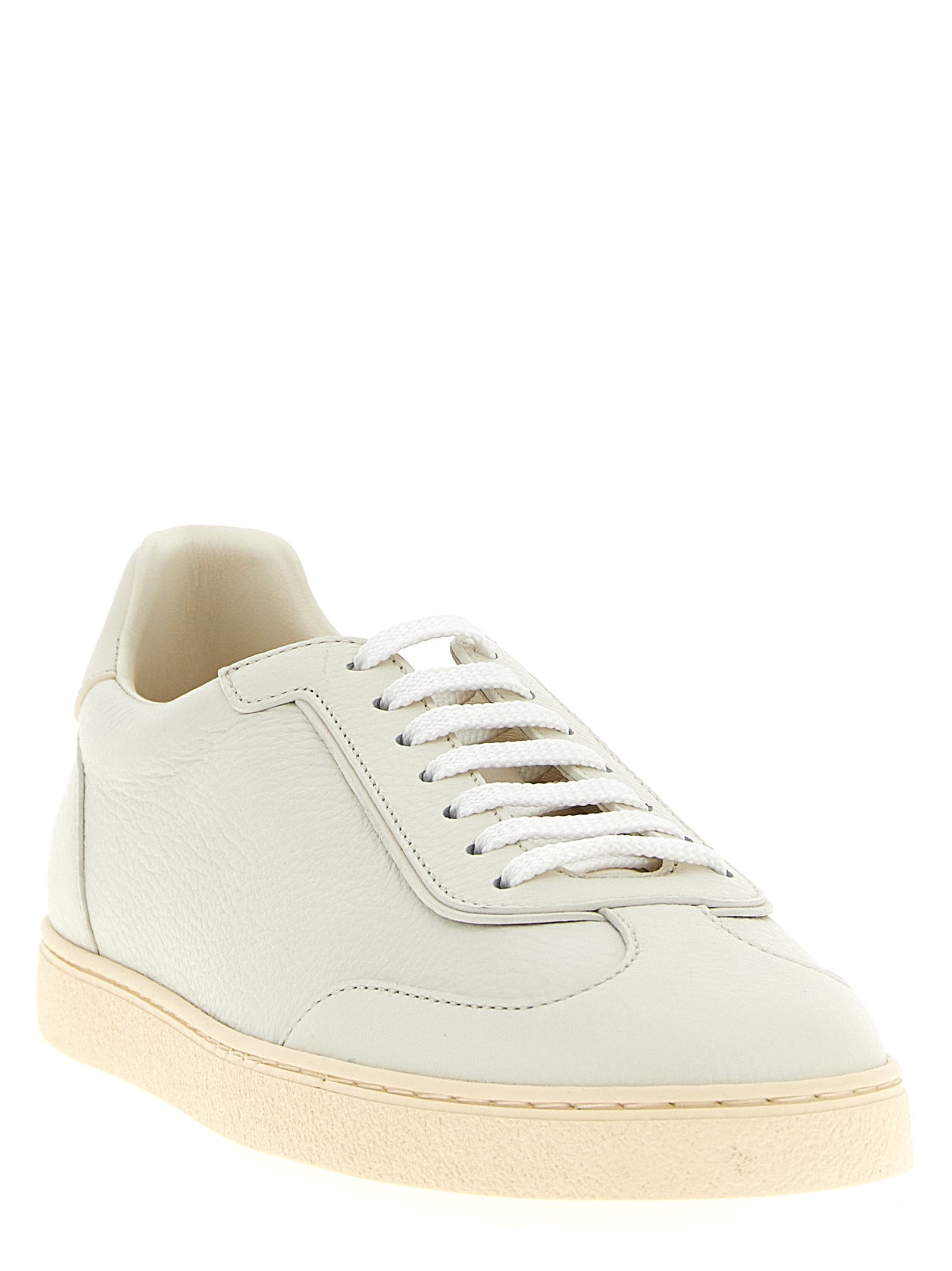 Brunello Cucinelli Men's Deer Leather Sneakers