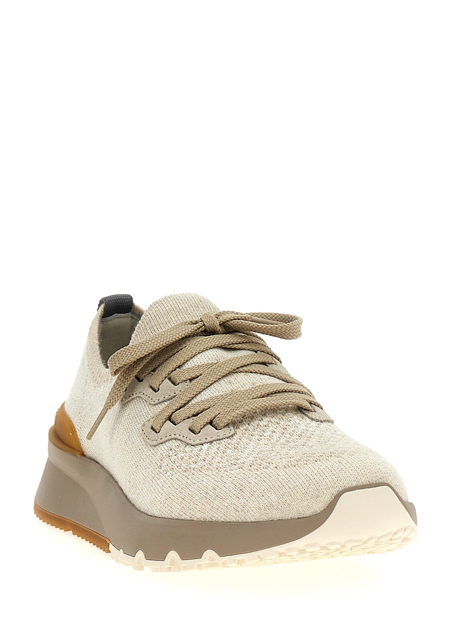 Brunello Cucinelli Men's Knitted Sneakers