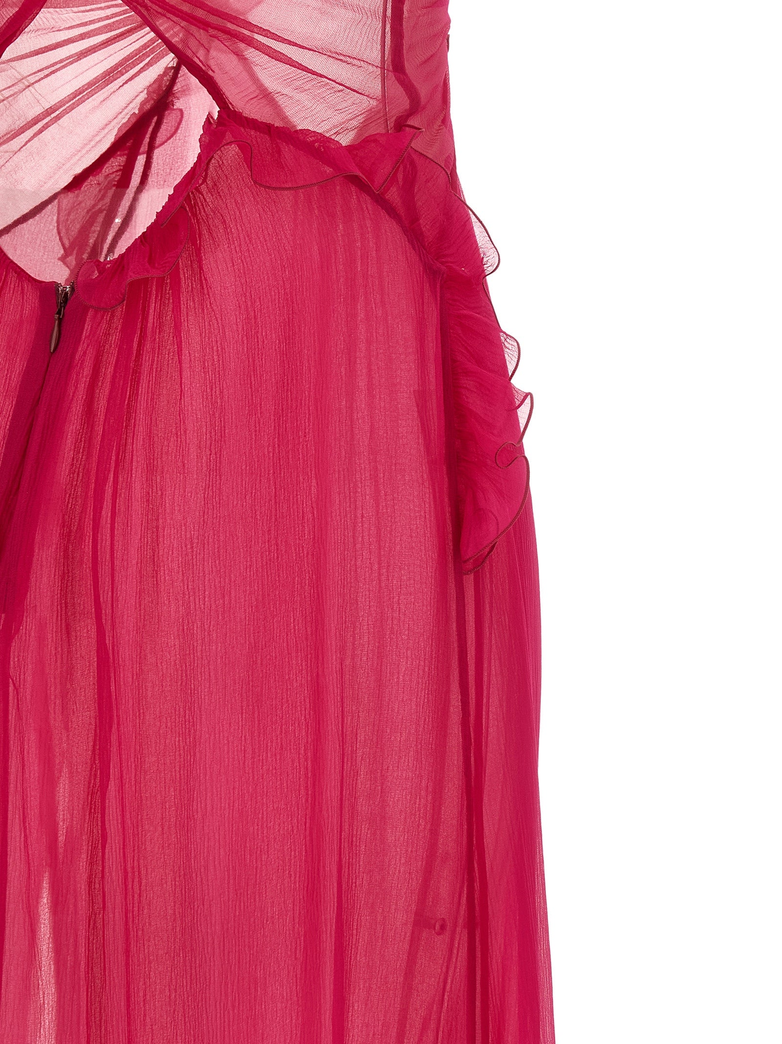 Nensi Dojaka Women's Frilled Gown With Cutouts Dress