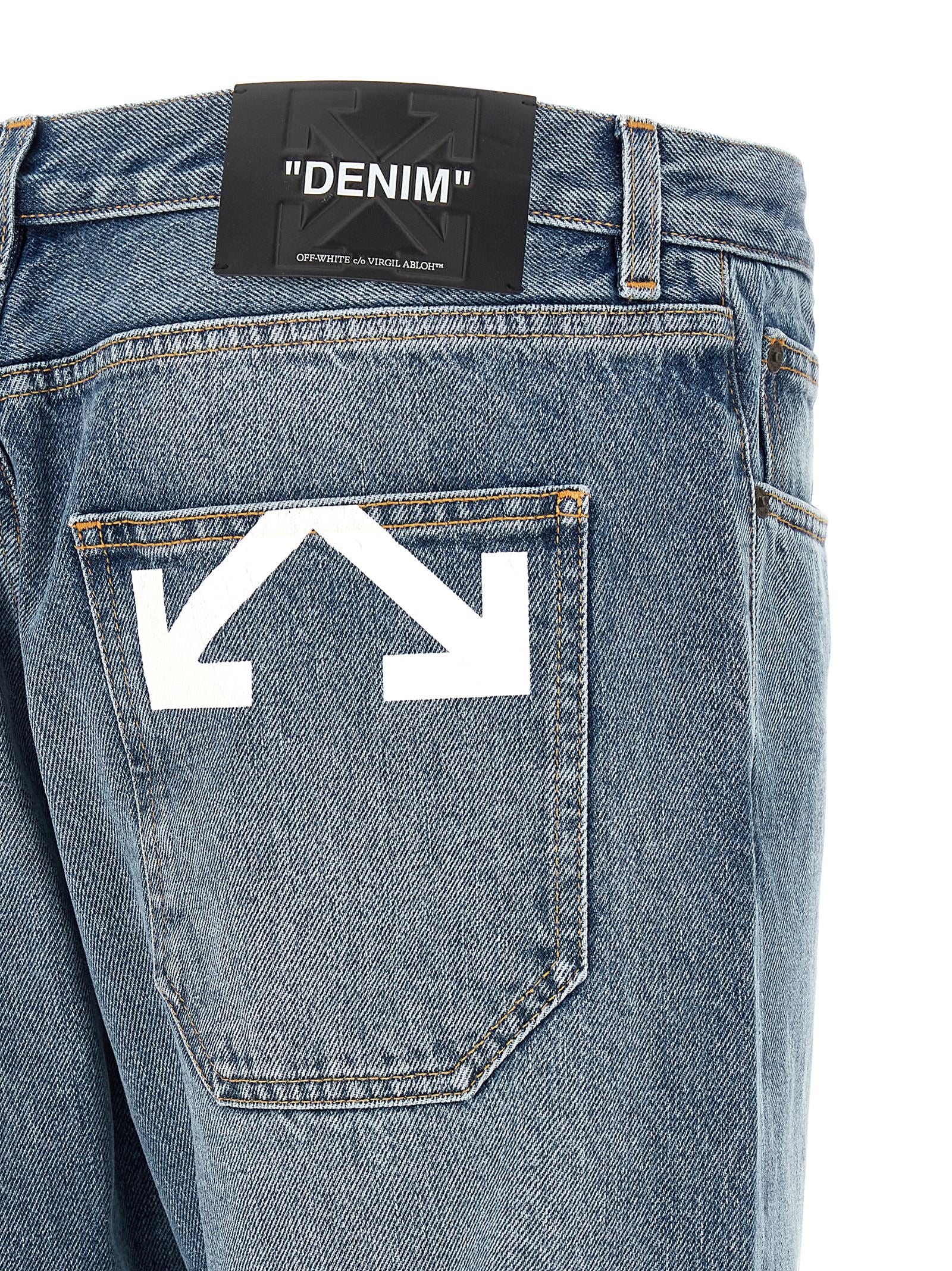 Off White Men's Half Arrow Jeans