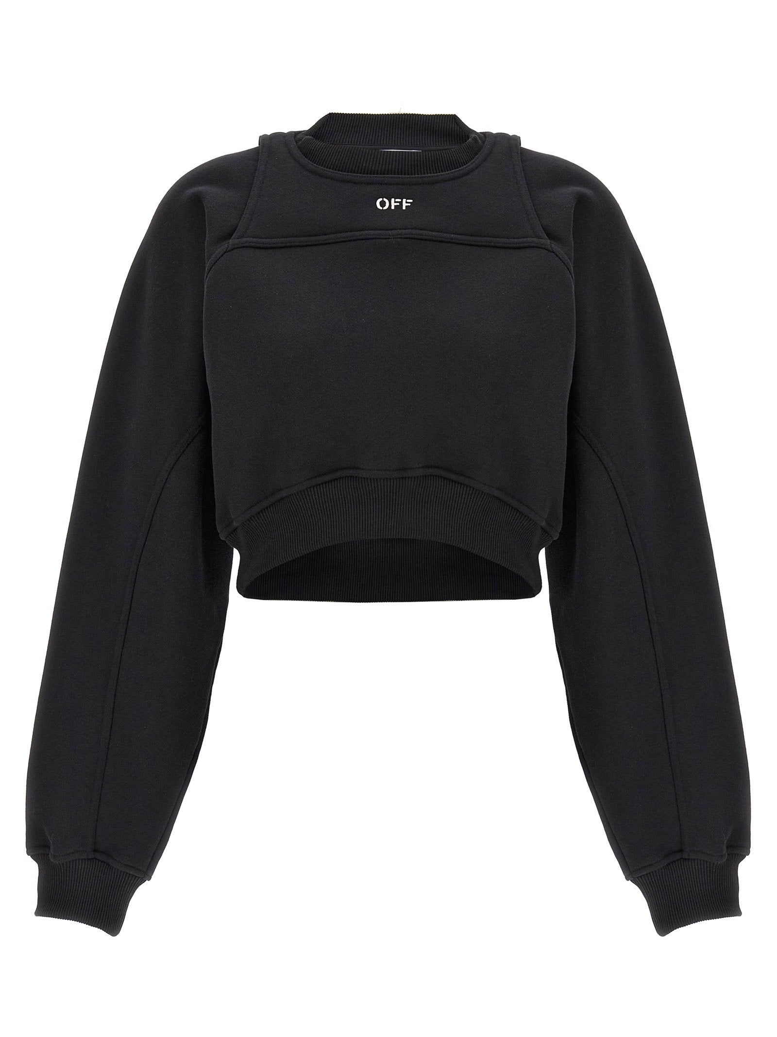 Off White Women's Cropped Sweatshirt