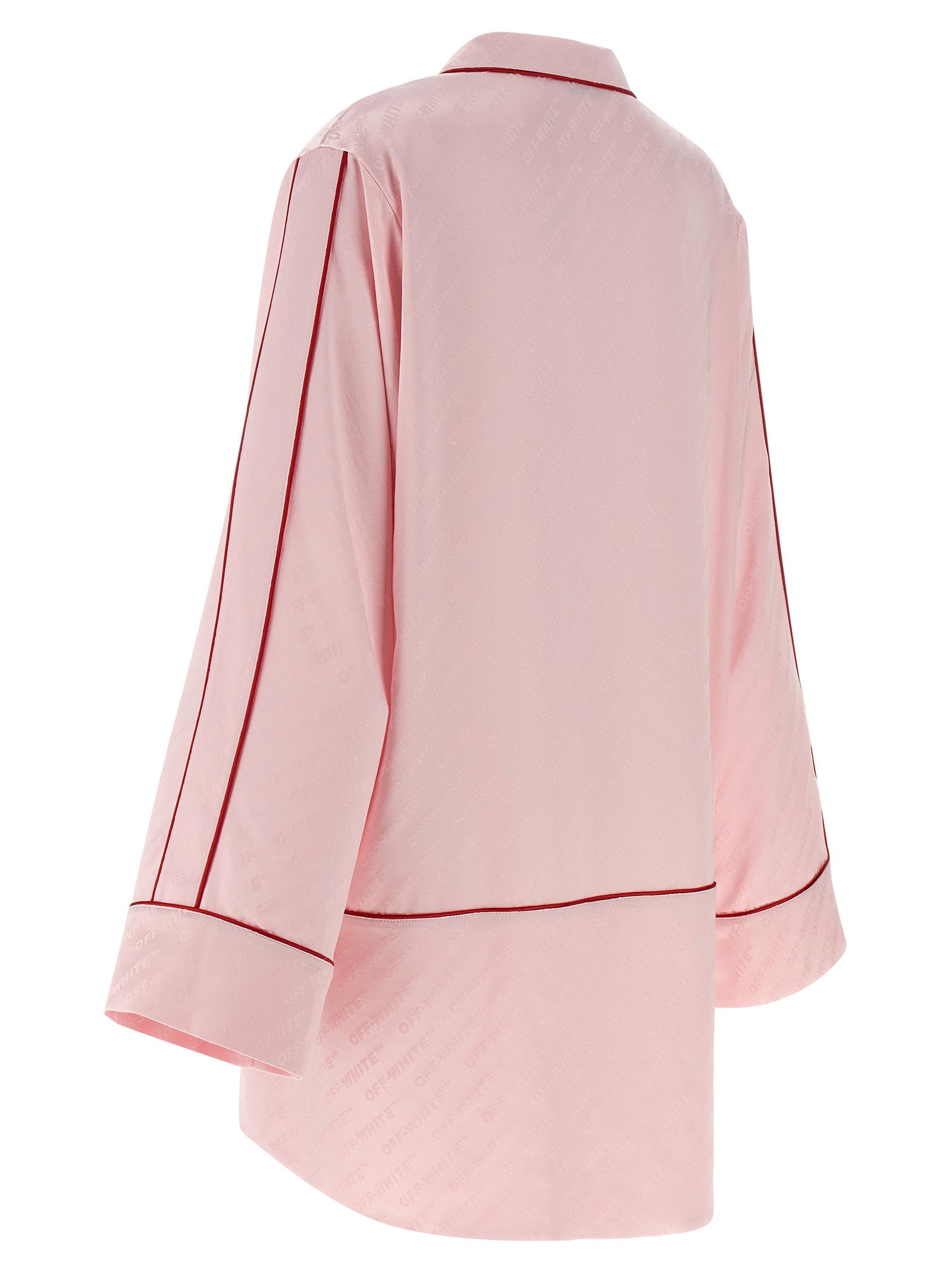 Off White Women's Jacquard Satin New Roxy Pajama Shirt