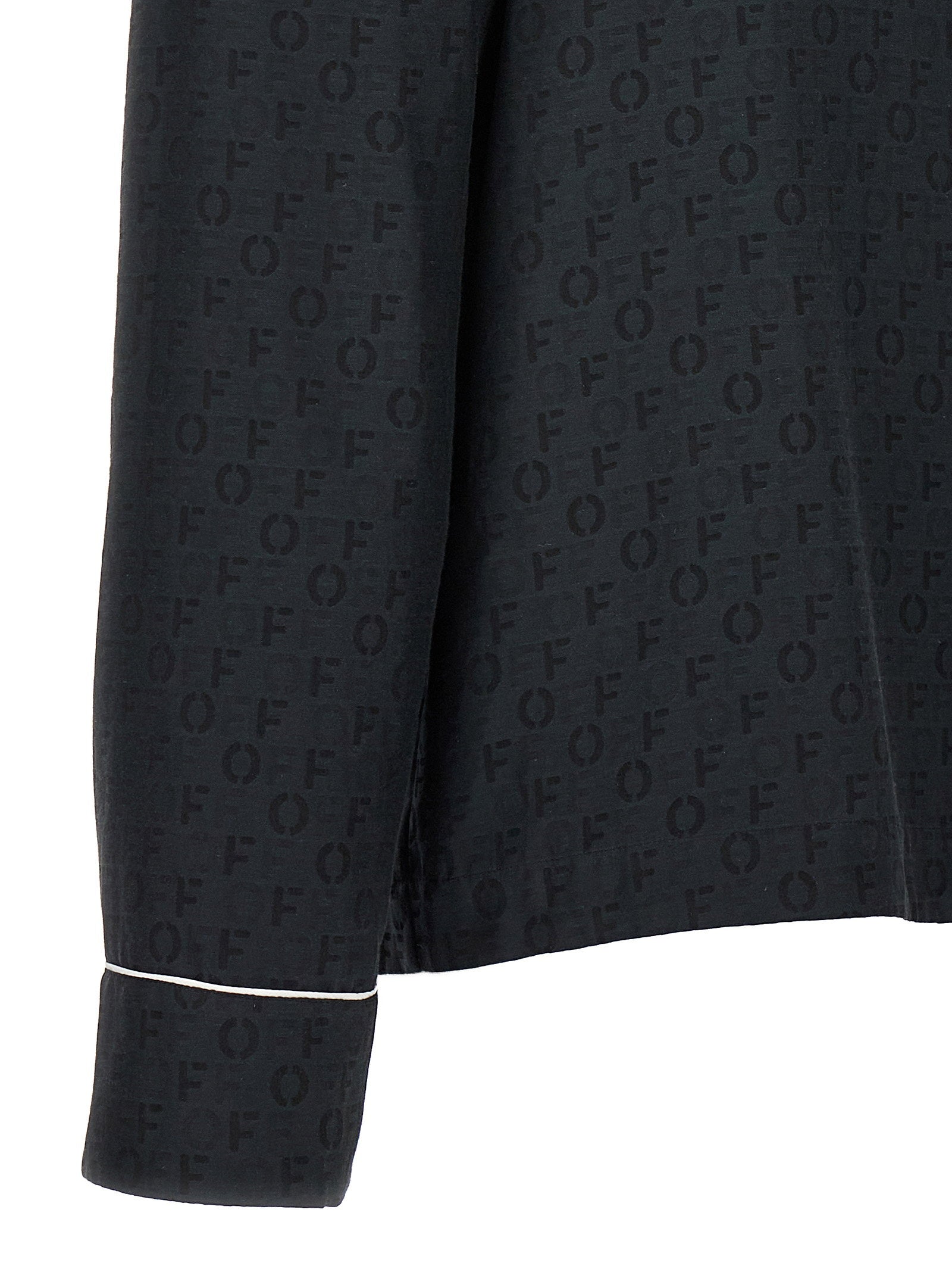 Off White Women's Off Jaquard Pajama Shirt