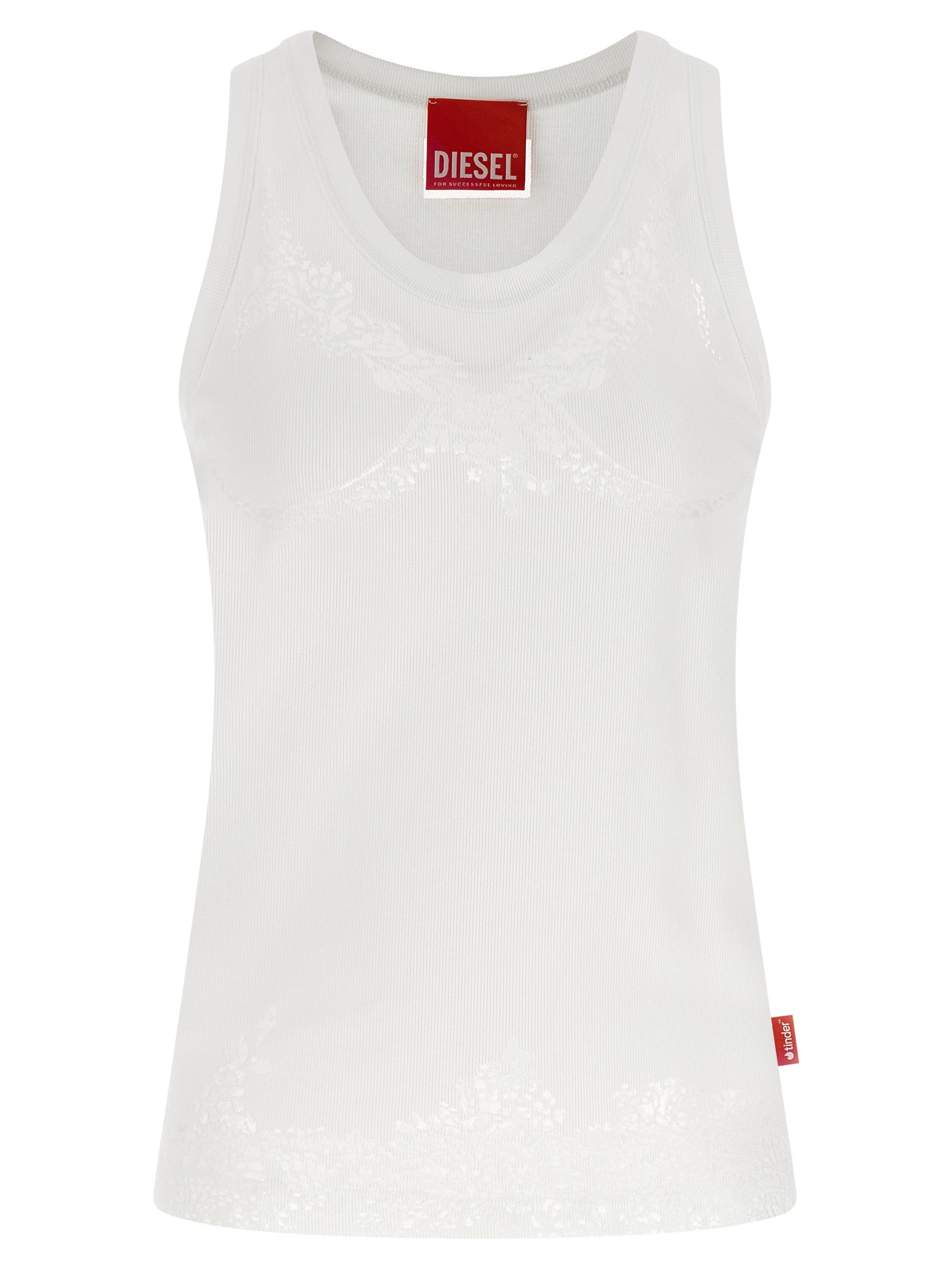 Diesel Women's X Tinder Pr-T-Anki-Lace-R Tank Top