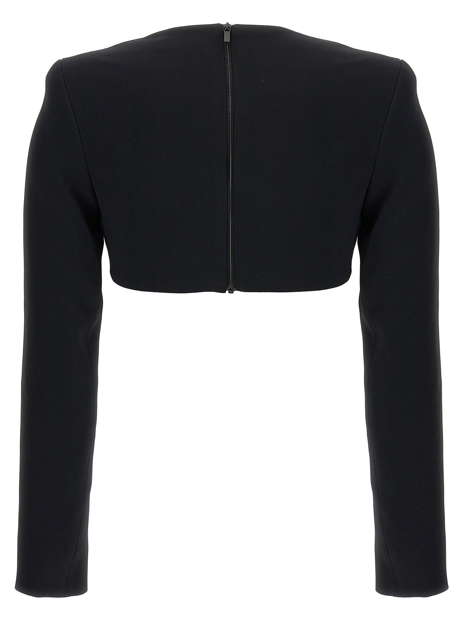 David Koma Women's Top 3D Crystsal Chain And Square Neck