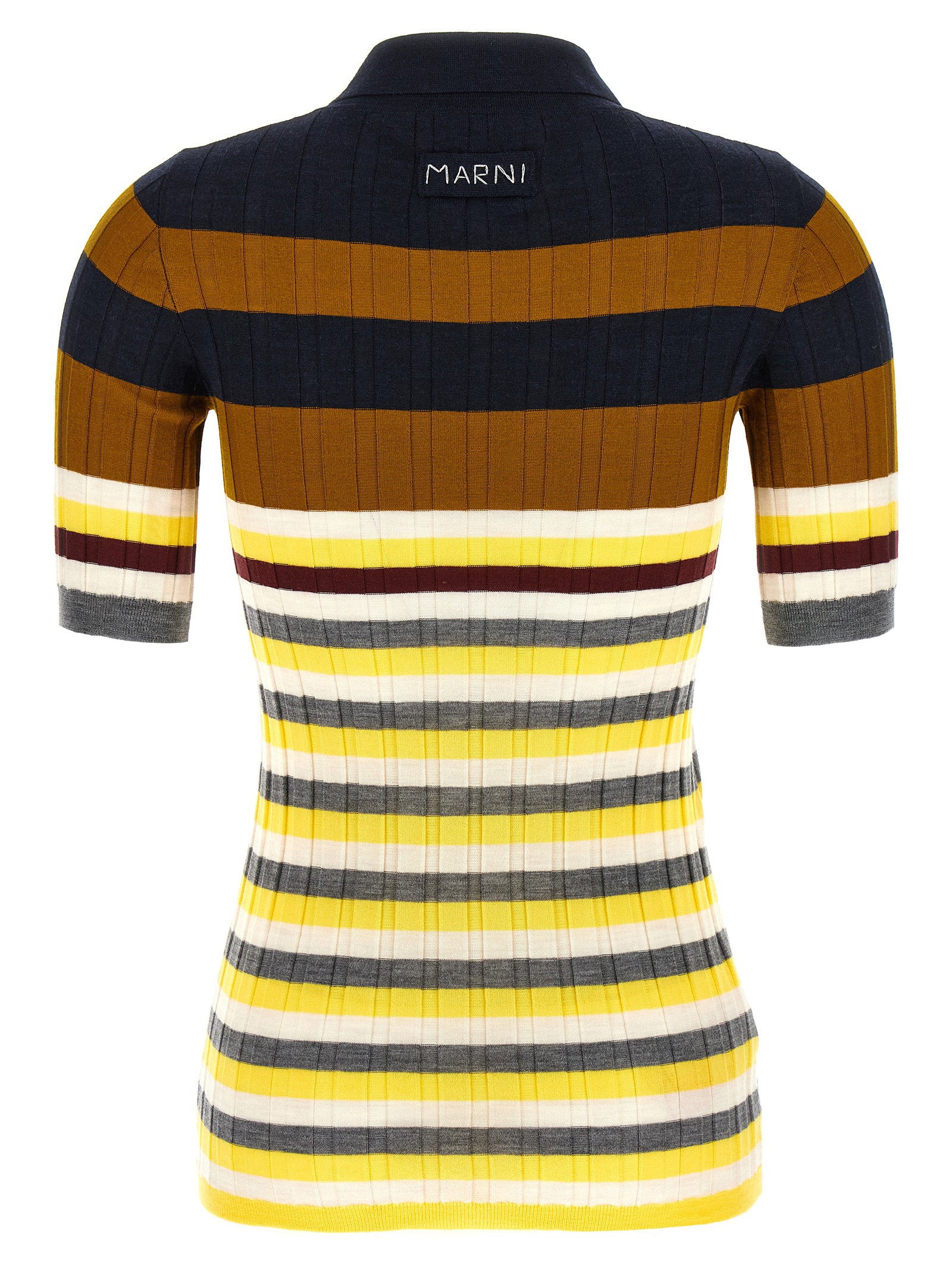 Marni Women's Ribbed Wool Polo Shirt