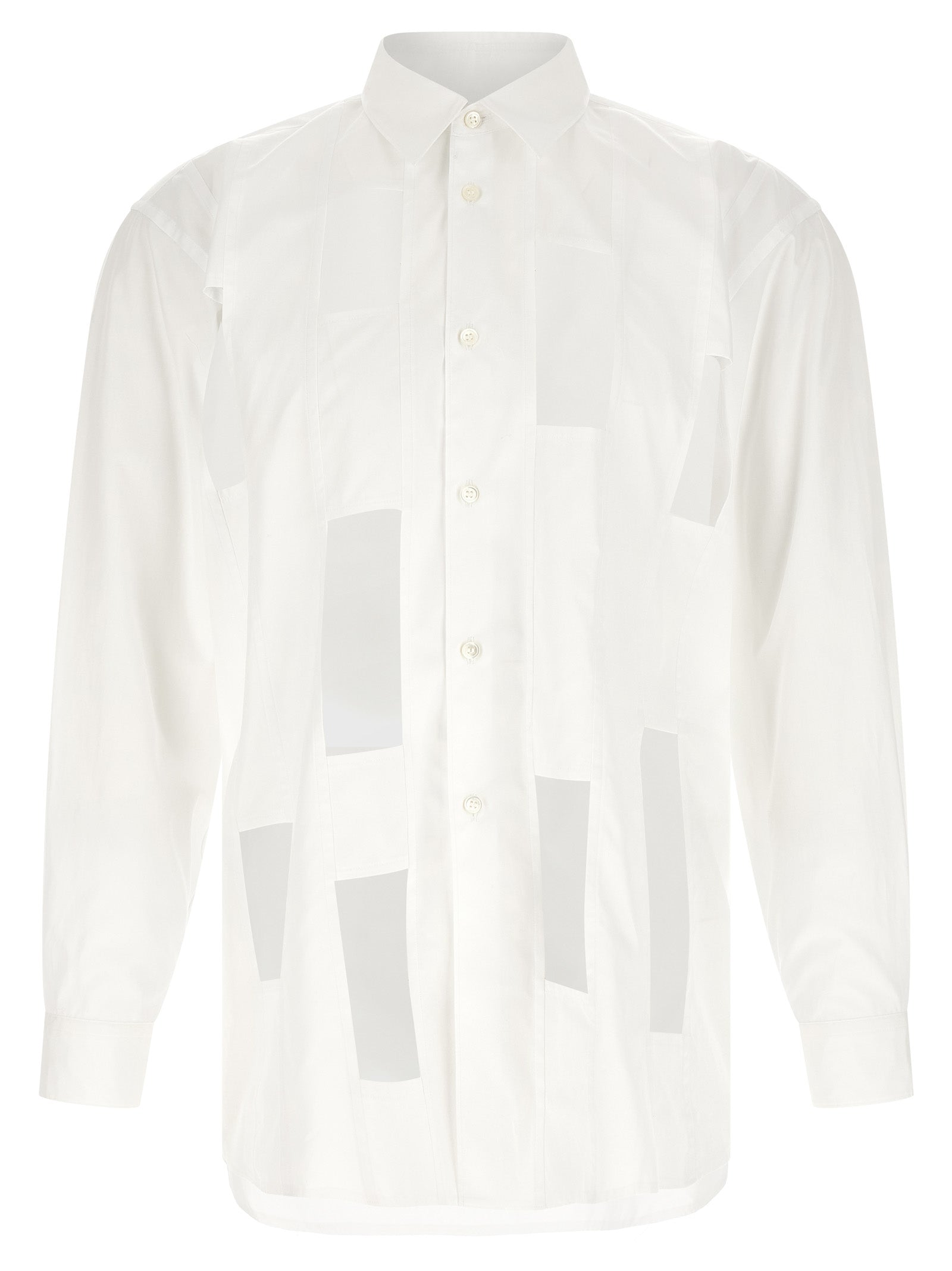 Comme Des Garçons Homme Plus Men's Geometric Cut-Out Shirt
