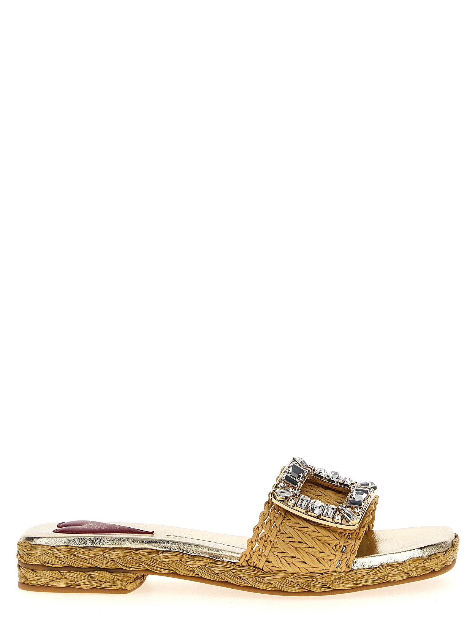 Roger Vivier Women's Raffia Jewel Sandals