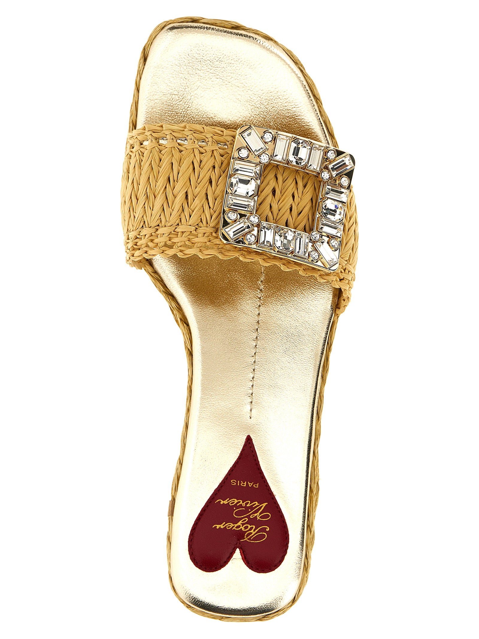 Roger Vivier Women's Raffia Jewel Sandals