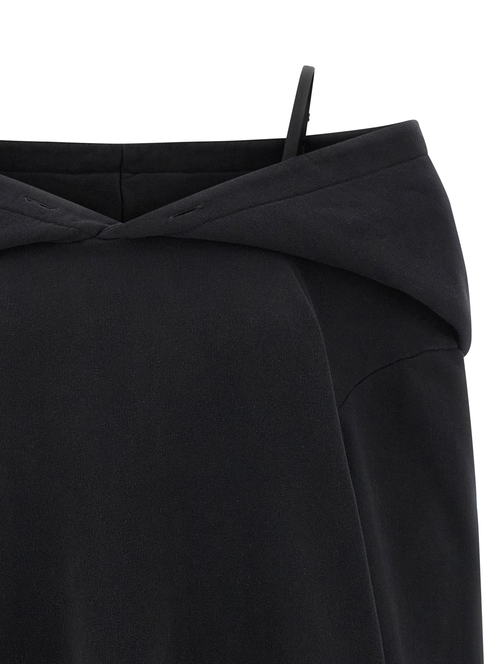 Mm6 Maison Margiela Women's Off-Shoulder Hooded Dress