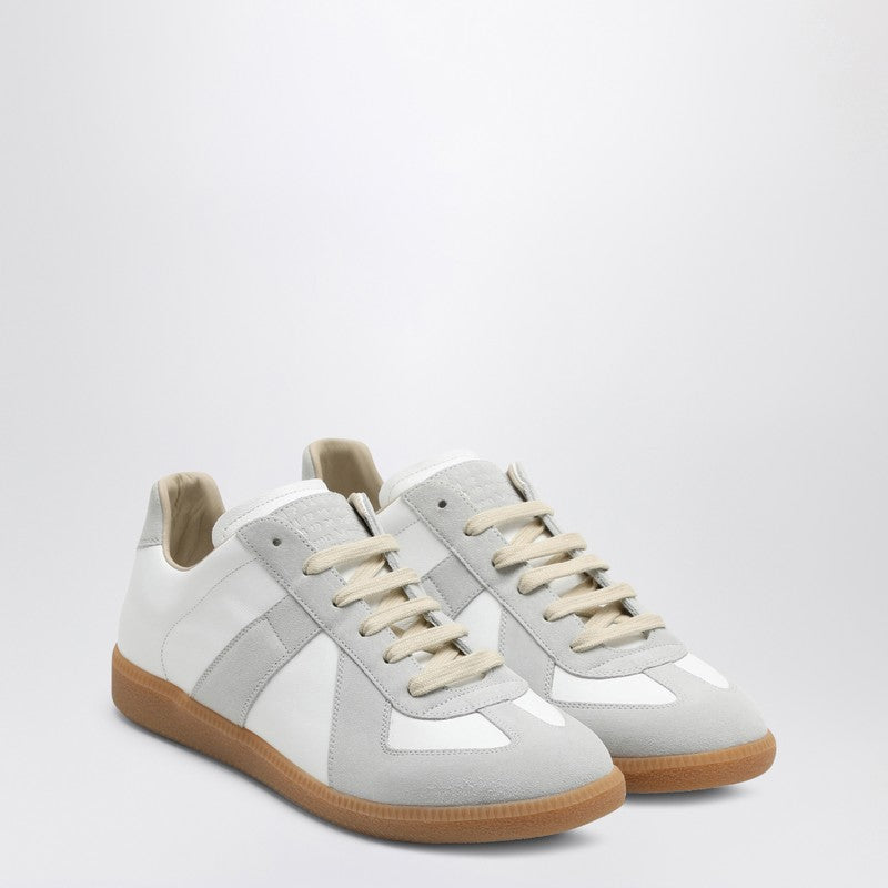 Maison Margiela Men's Grey And White Replica Sneakers