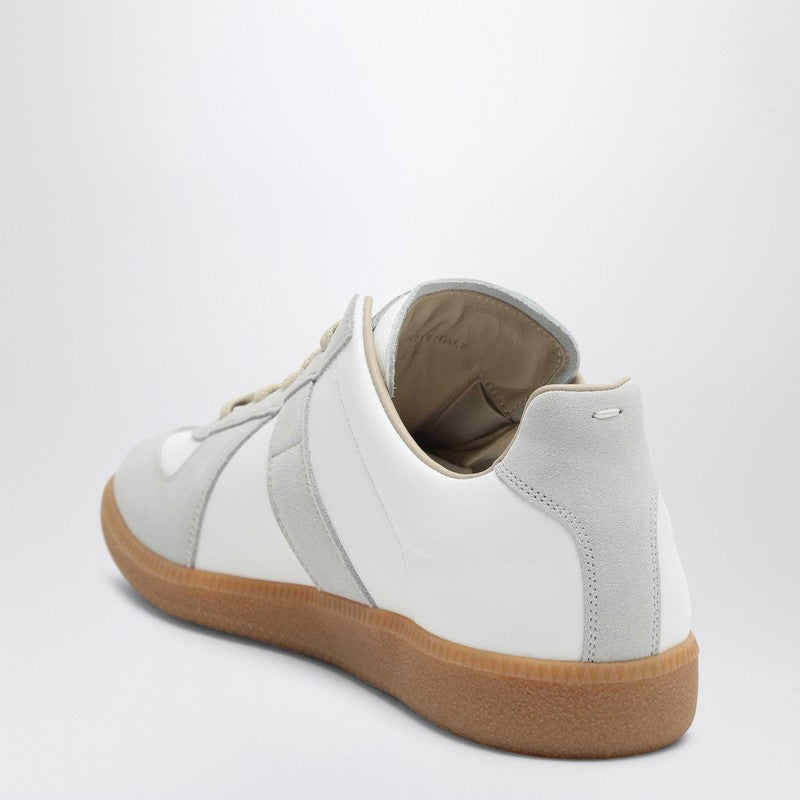 Maison Margiela Men's Grey And White Replica Sneakers