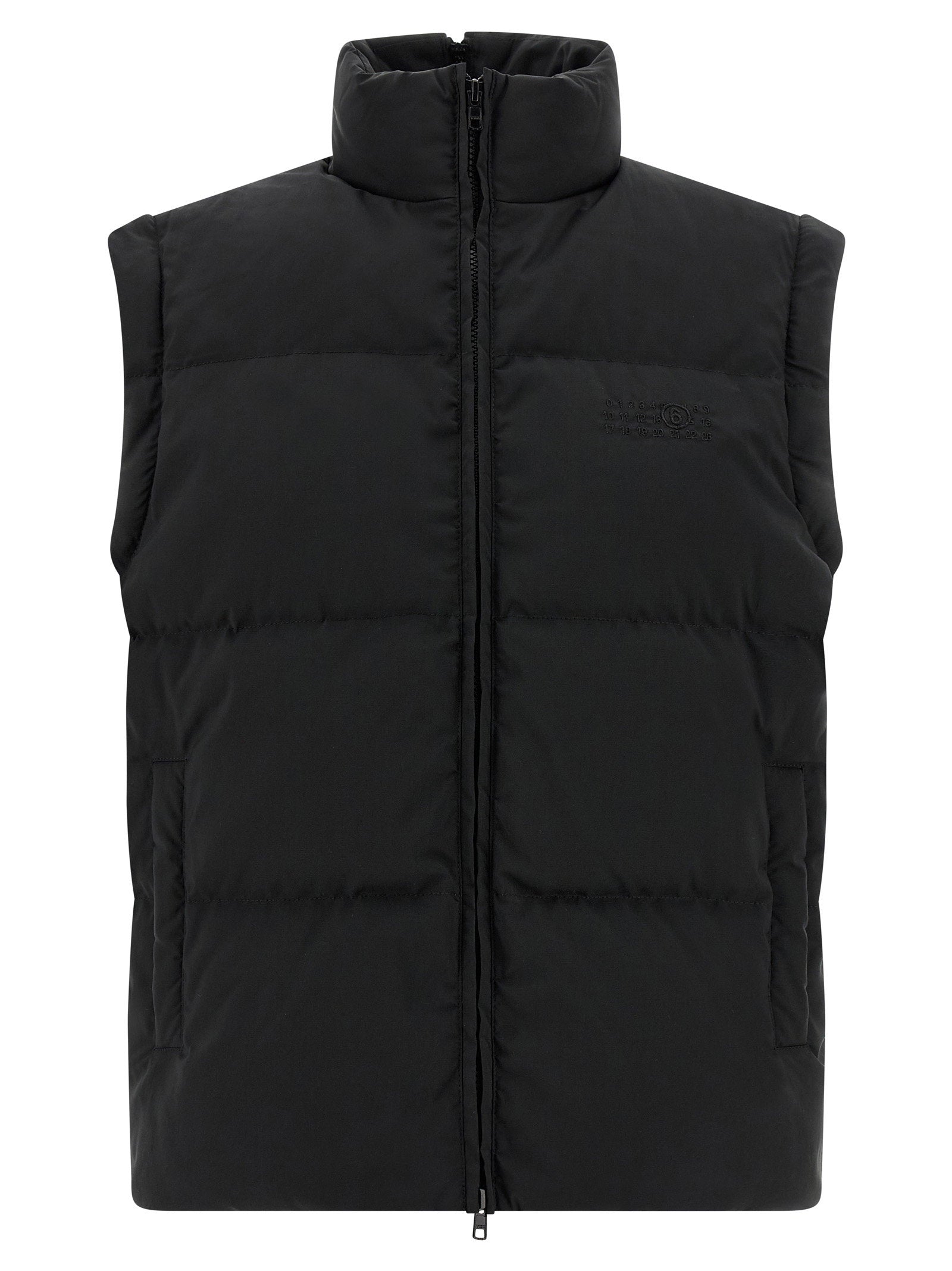 Mm6 Maison Margiela Women's Numeric Signature Mm6 Embroidery Down Jacket
