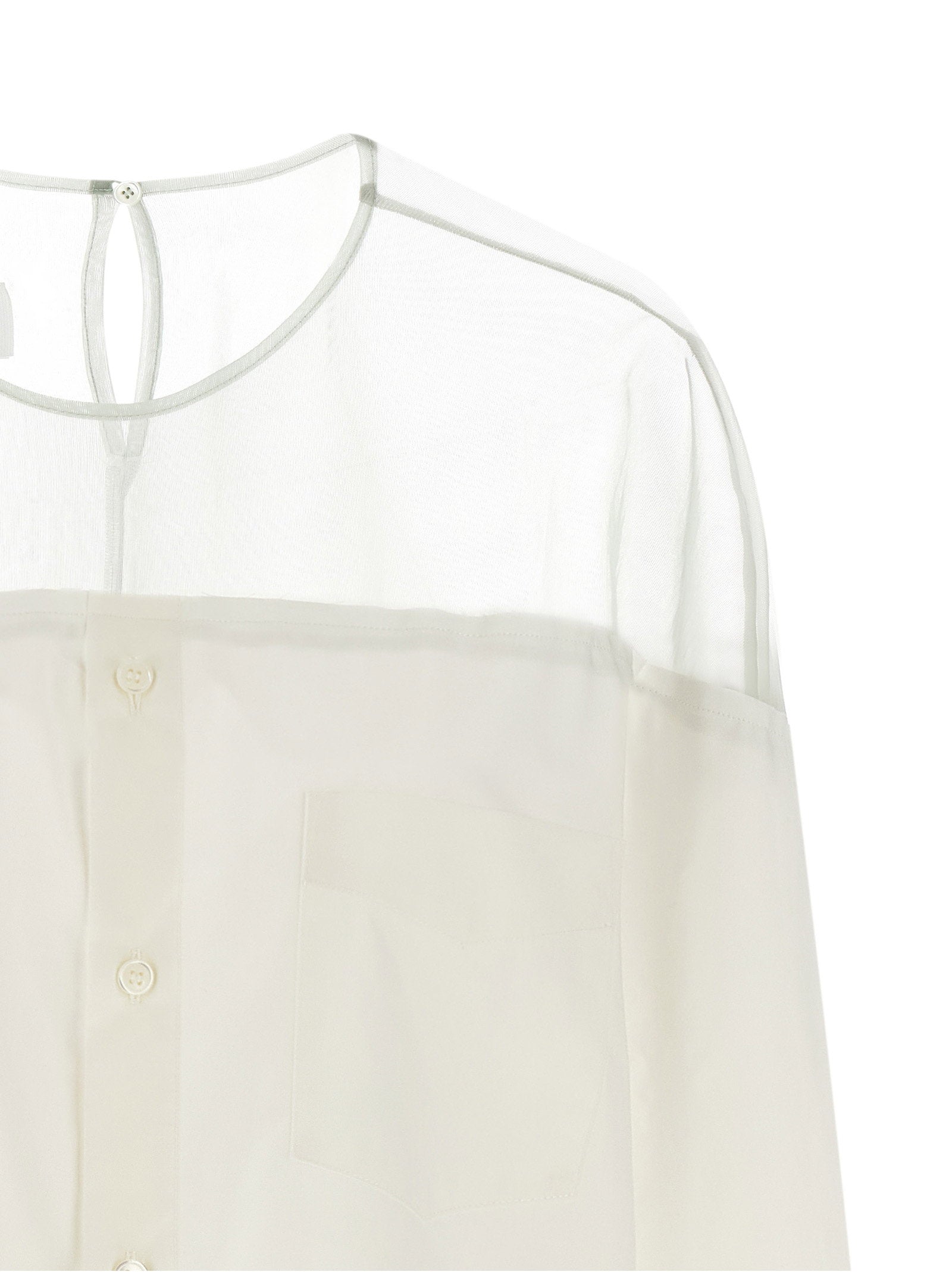 Mm6 Maison Margiela Women's Tulle Insert Shirt