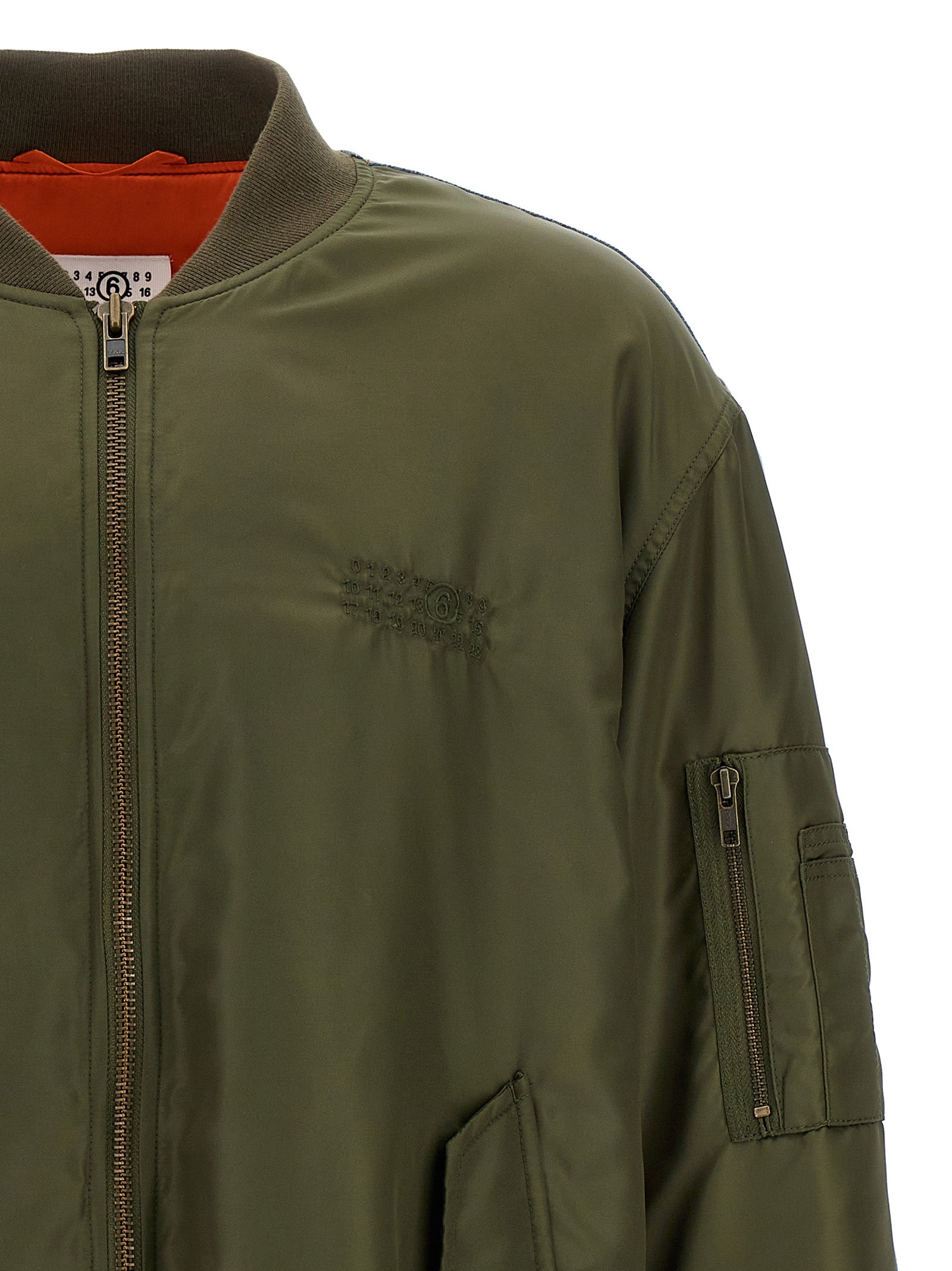 Mm6 Maison Margiela Men's Bimaterial Bomber Jacket