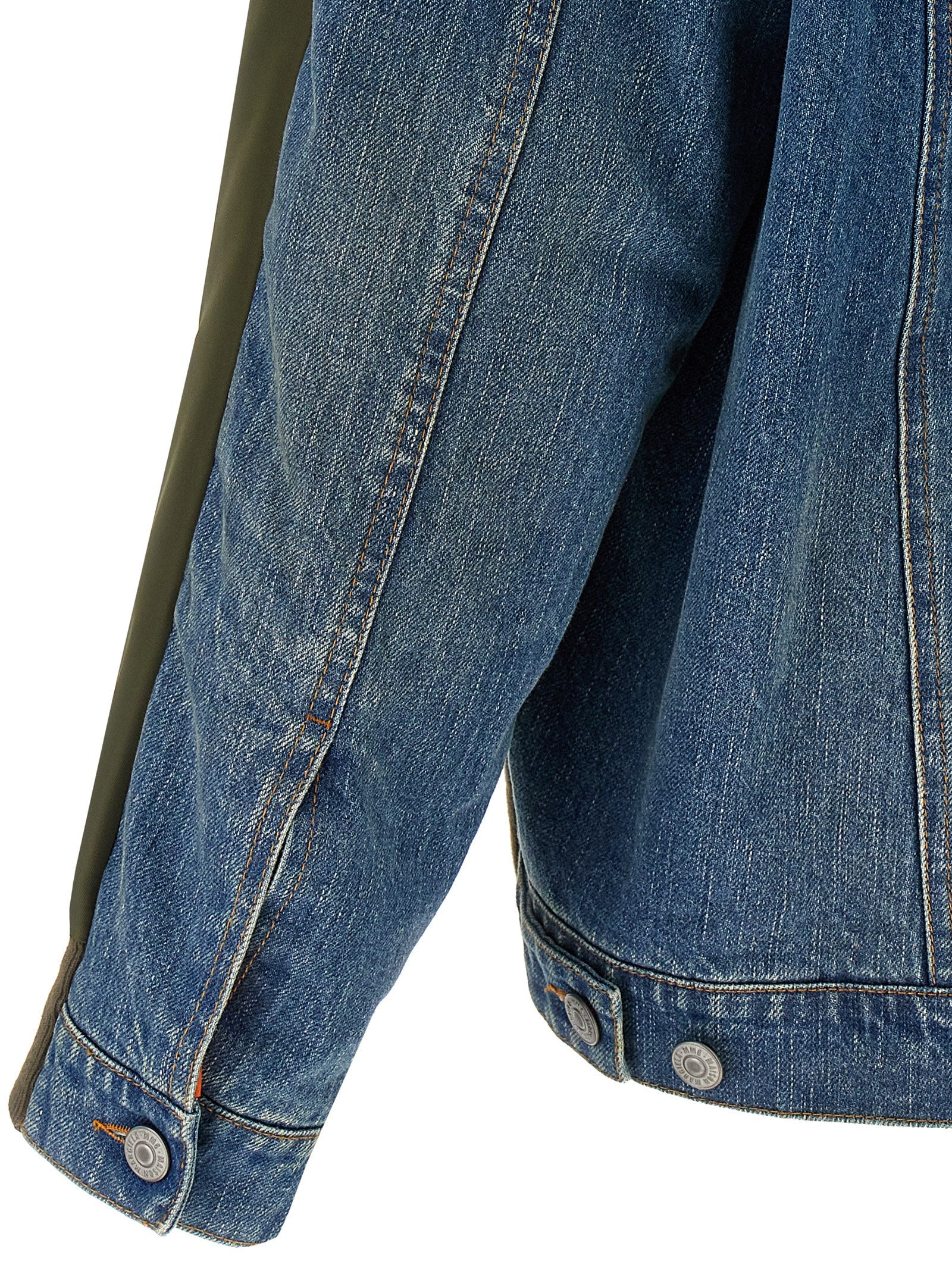 Mm6 Maison Margiela Men's Bimaterial Bomber Jacket
