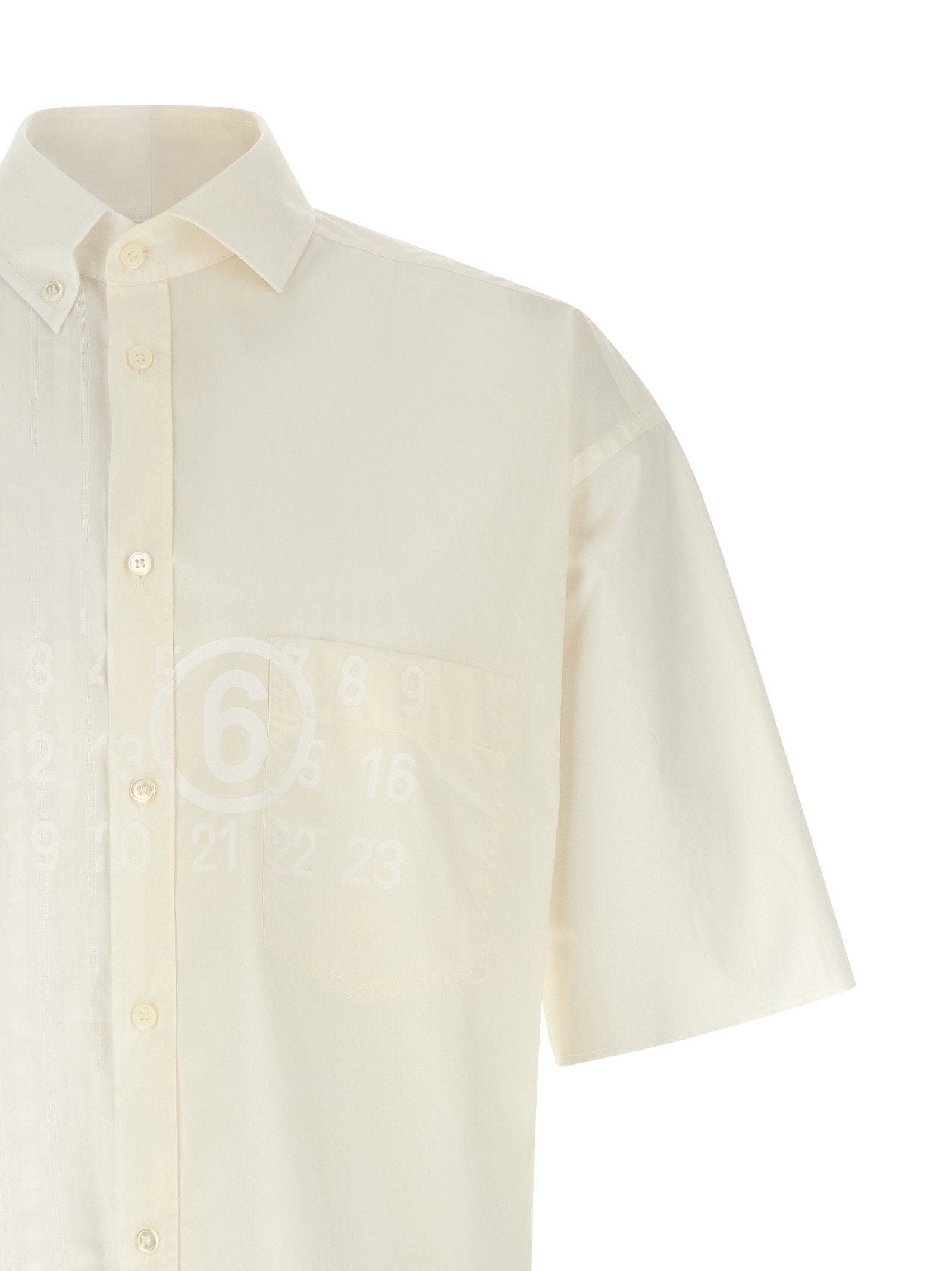Mm6 Maison Margiela Men's Bi-Material Shirt