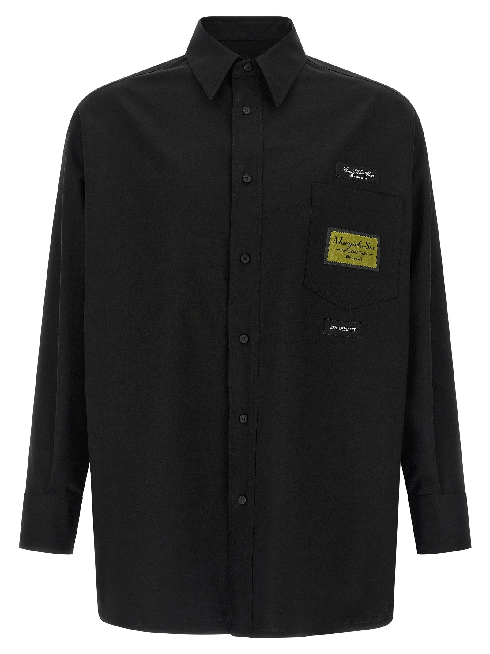 Mm6 Maison Margiela Men's Jacquard Label Shirt