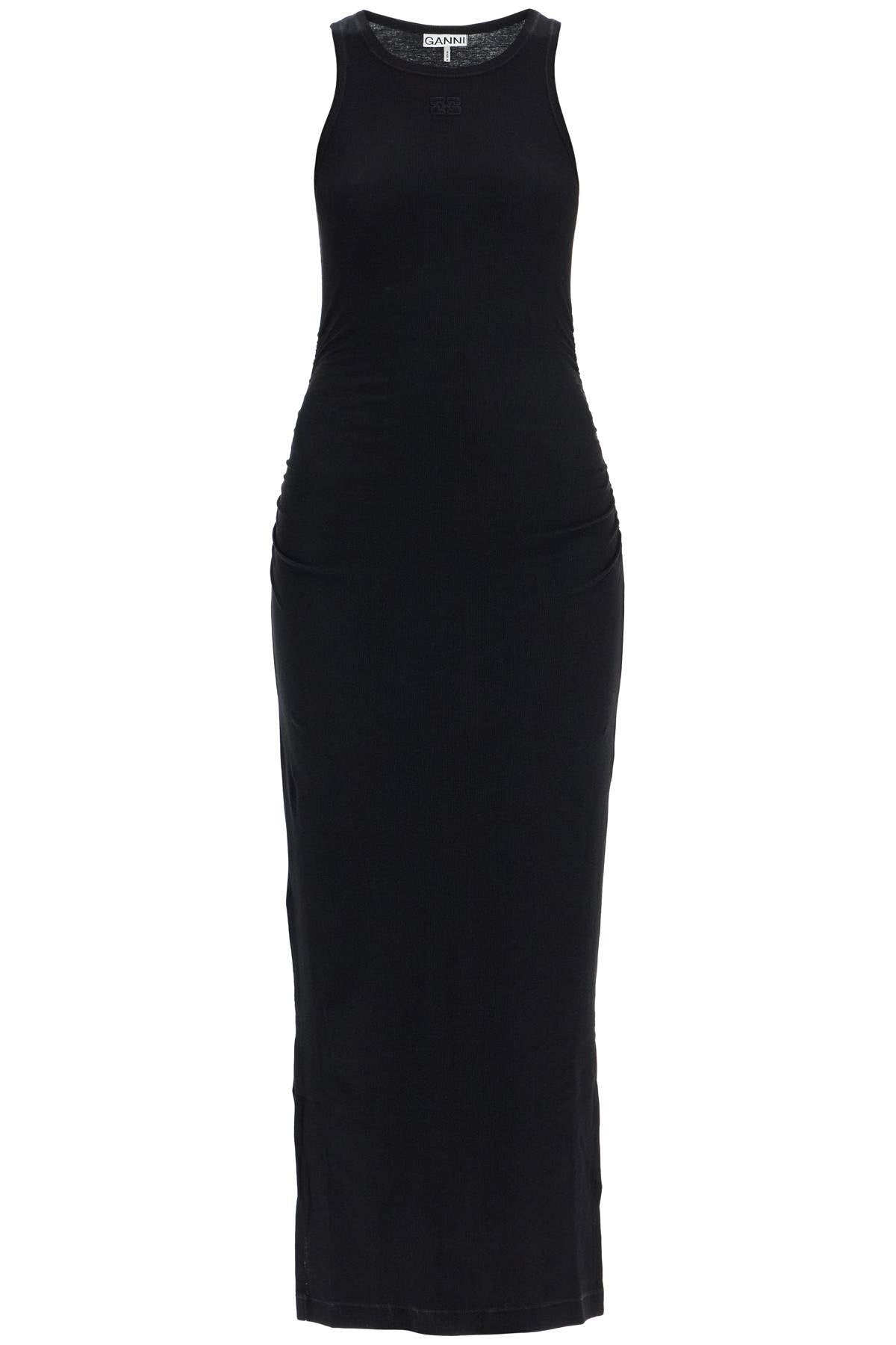 Ganni Women's 'Ribbed Jersey Midi Dress With Nine