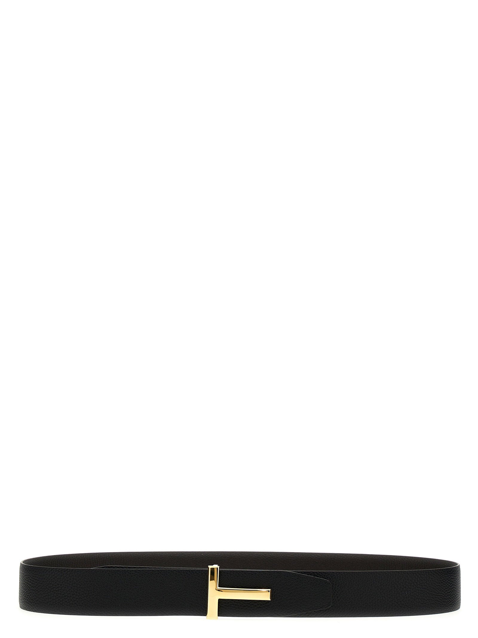 Tom Ford Men's Buckle Logo Reversible Belt