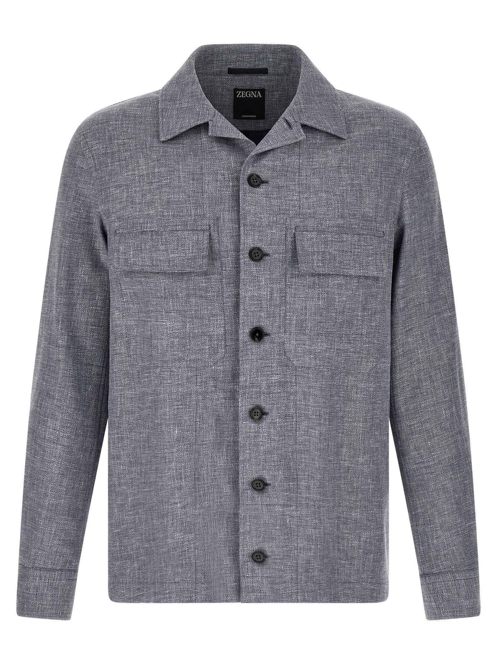 Zegna Men's Crossover Overshirt