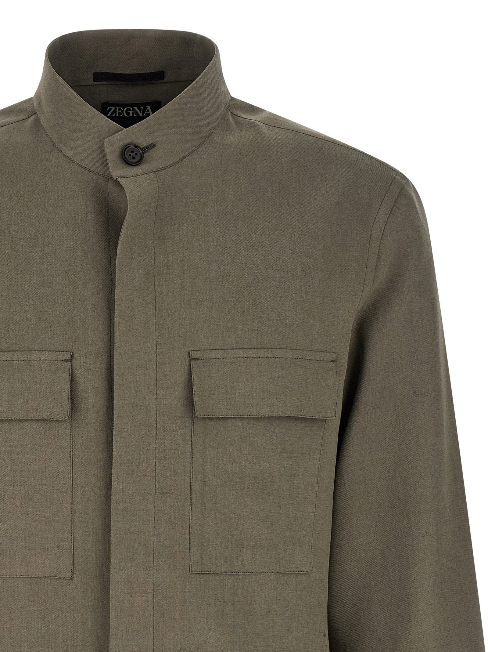 Zegna Men's Oasi Lino Overshirt