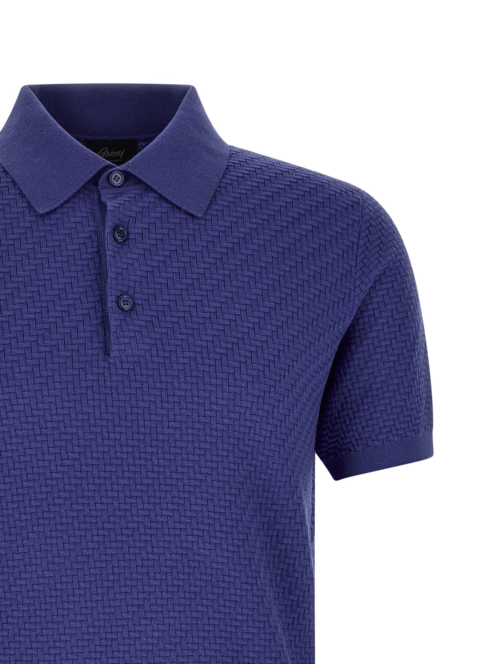 Brioni Men's Weaving Polo Plot