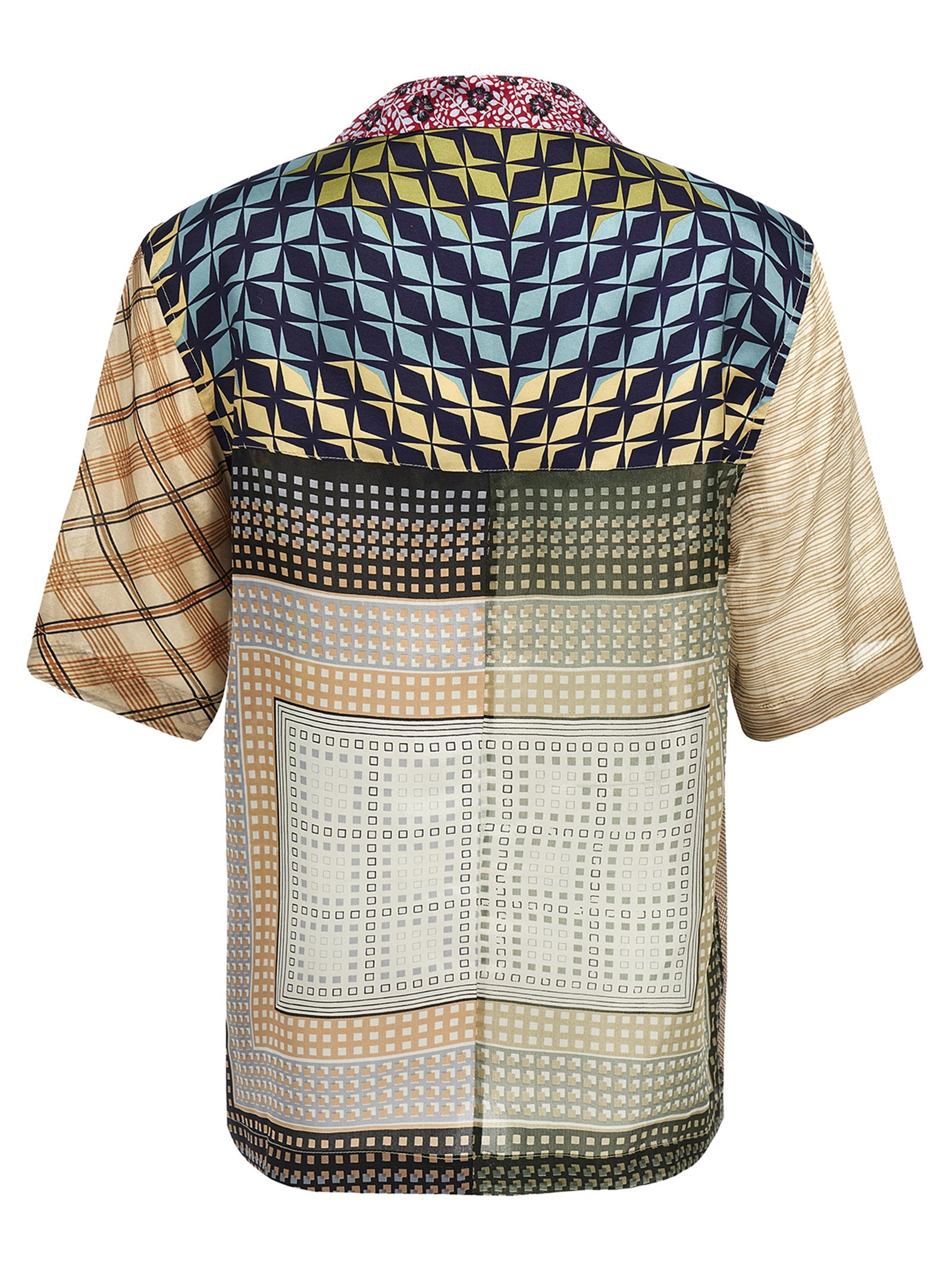 Marine Serre Women's Regenerated Silk Scarves Bowling Shirt