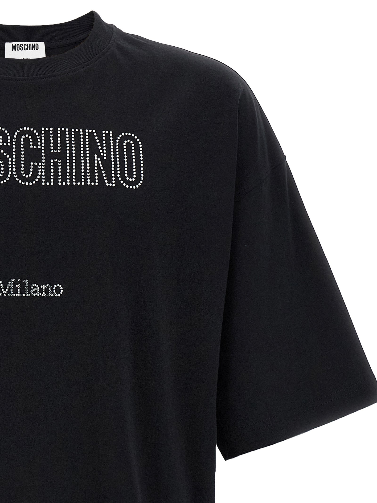 Moschino Men's Rhinestone Logo T-Shirt