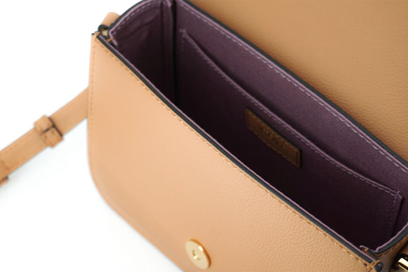 Versace Elegant Calf Leather Shoulder Bag in Women's Brown