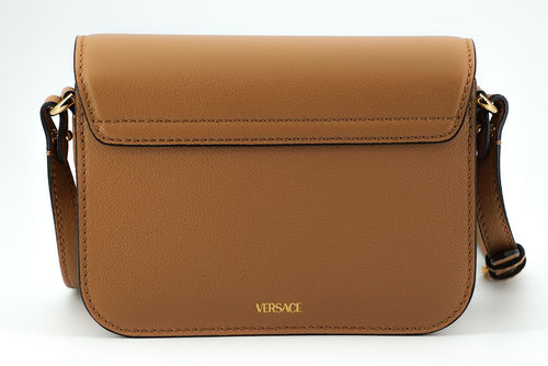 Versace Brown Calf Leather Shoulder Women's Bag
