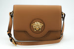 Versace Elegant Calf Leather Shoulder Bag in Women's Brown