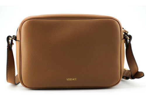 Versace Brown Calf Leather Camera Shoulder Women's Bag
