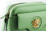 Versace Elegant Mint Green Leather Camera Case Women's Bag