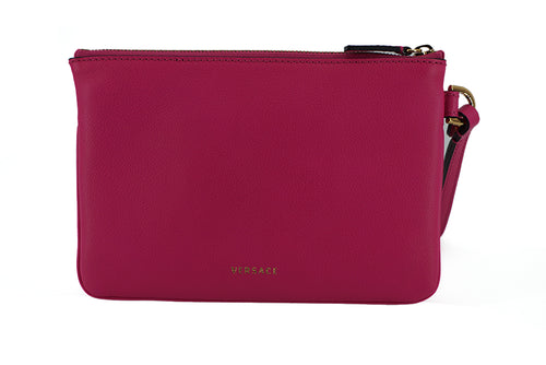 Versace Pink Calf Leather Pouch Women's Bag