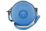 Versace Chic Blue Leather Round Shoulder Women's Bag